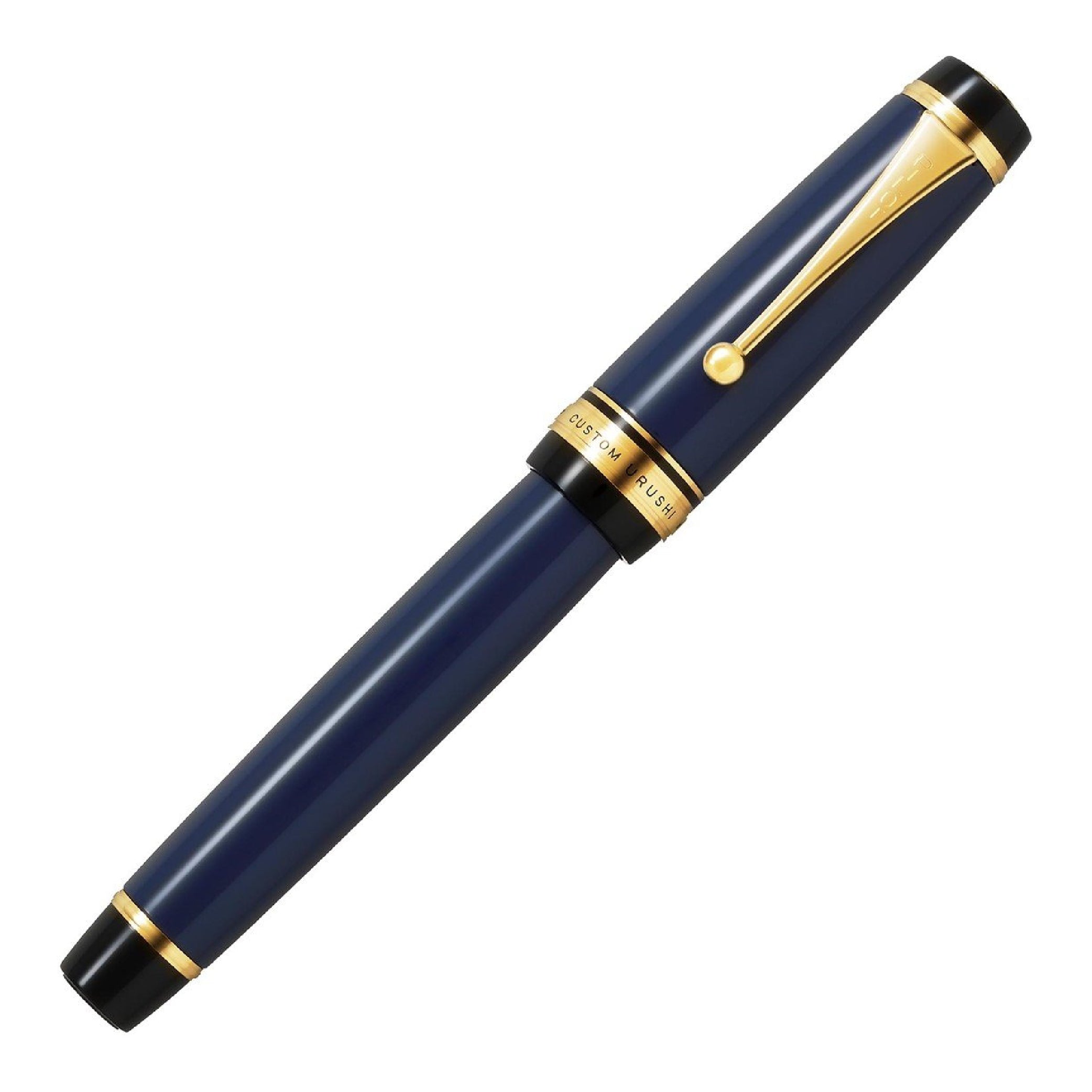 Custom Urushi Blue Fountain Pen