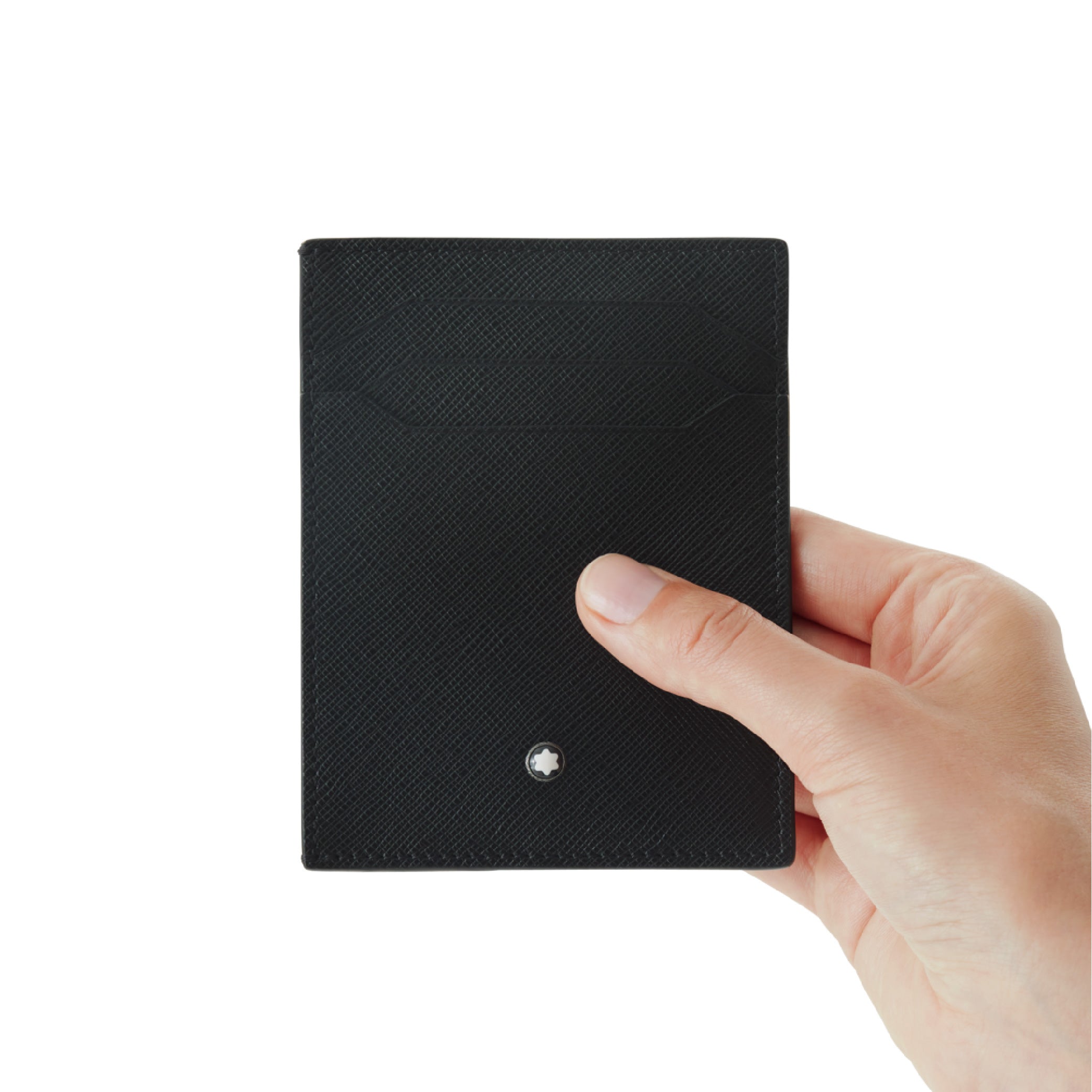 Sartorial Black Card Holder 4cc With ID Card Holder