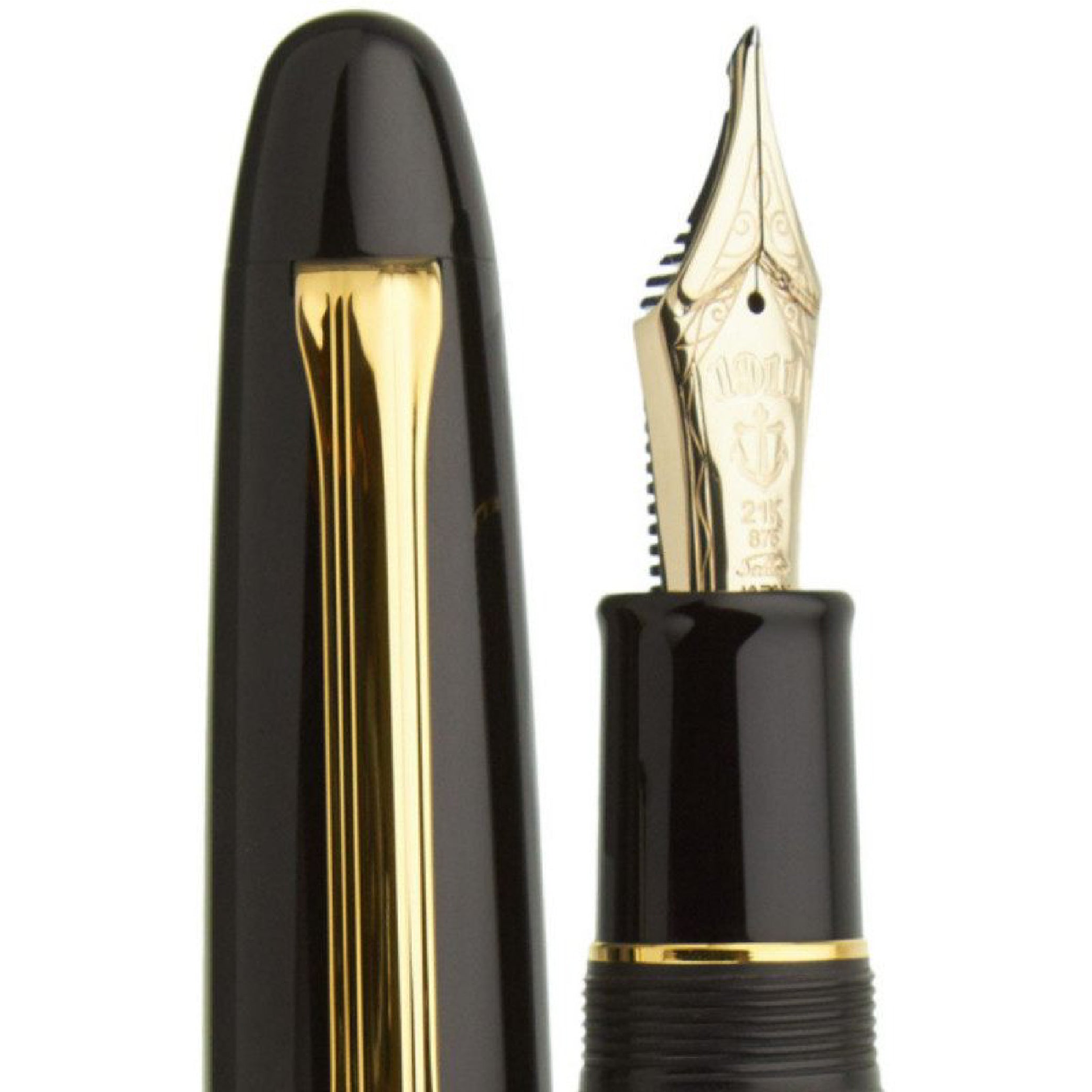 King of Pen Ebonite Gold Trim Fountain Pen