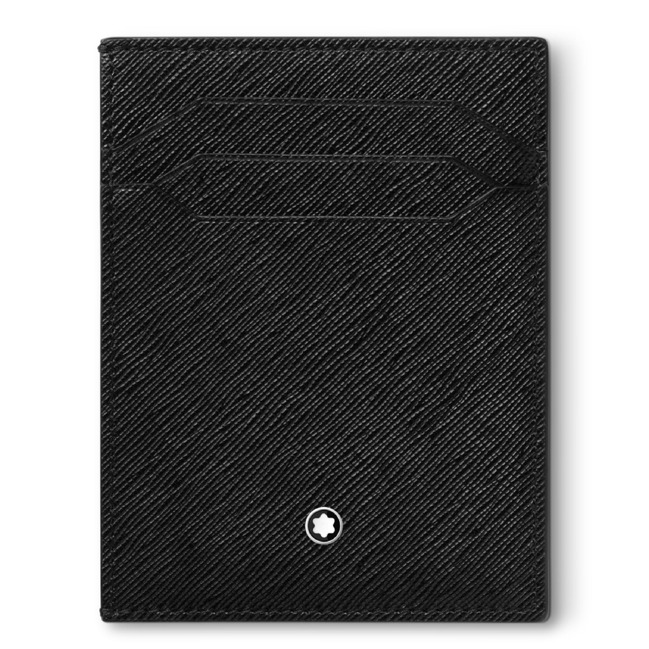 Sartorial Black Card Holder 4cc With ID Card Holder