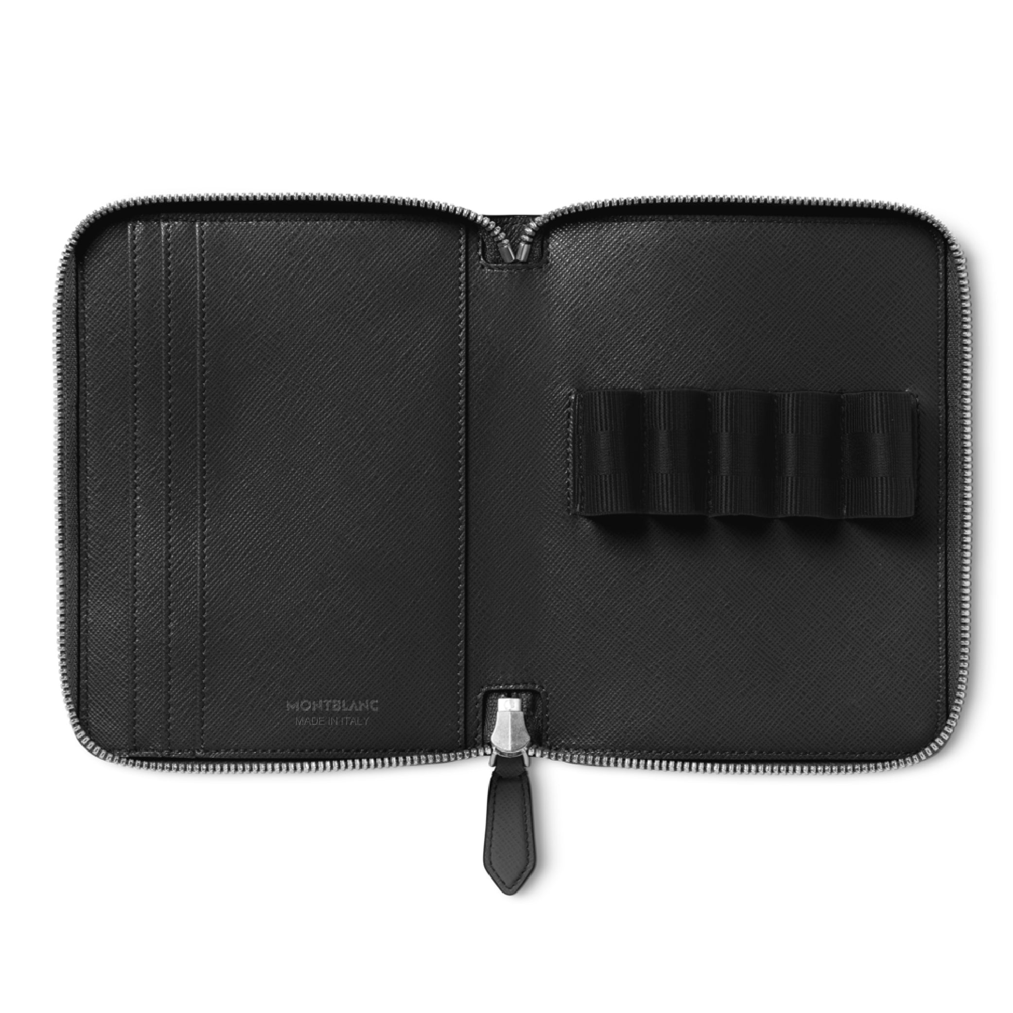 Sartorial 5 Pen Pouch Zip Black
