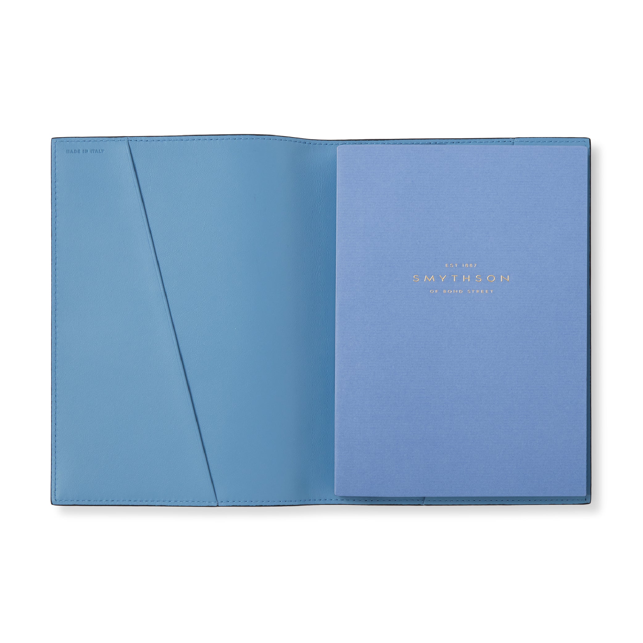SMYTHSON Nile Blue Evergreen Refillable Notebook in Ludlow