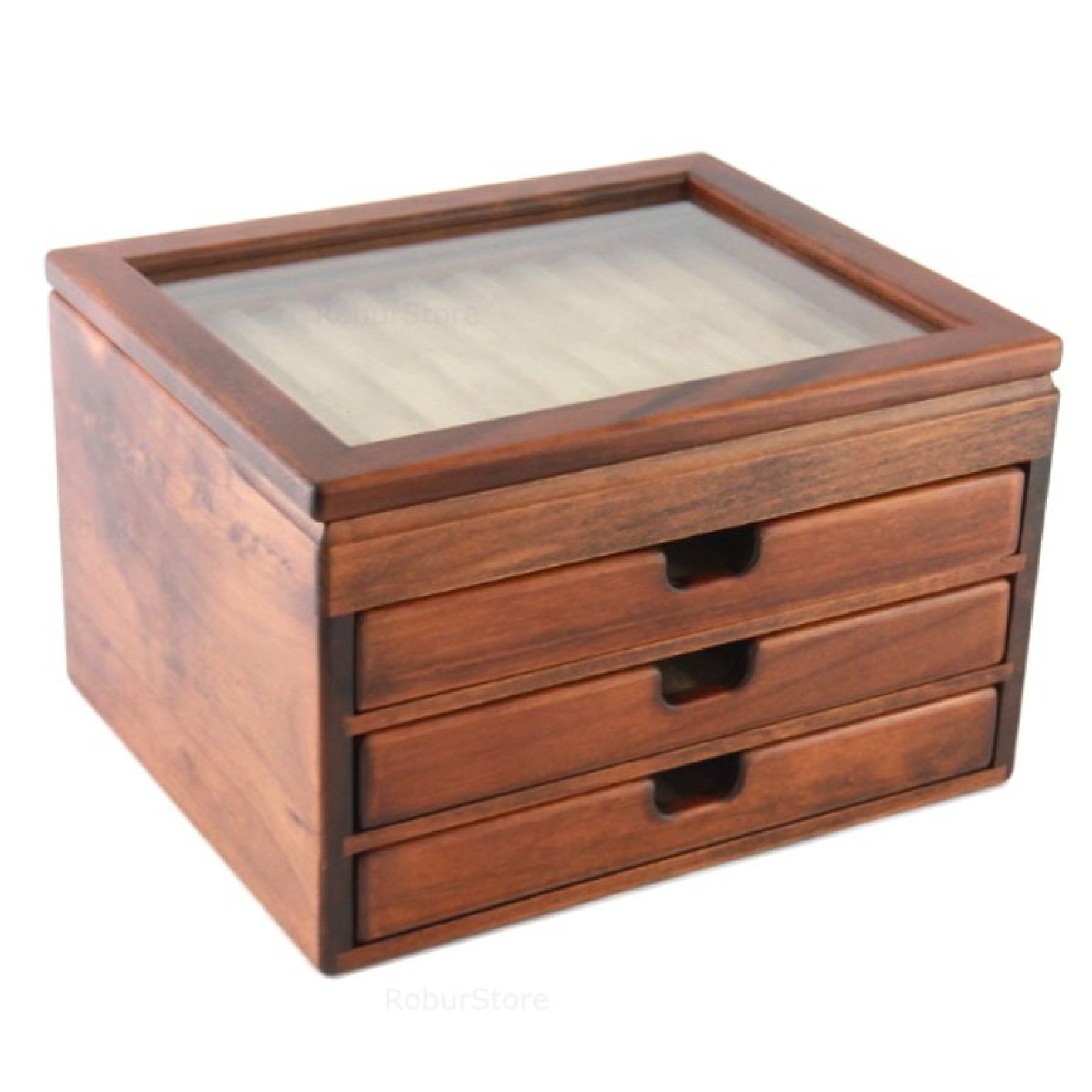 Wooden 40 Fountain Pen Box Brown