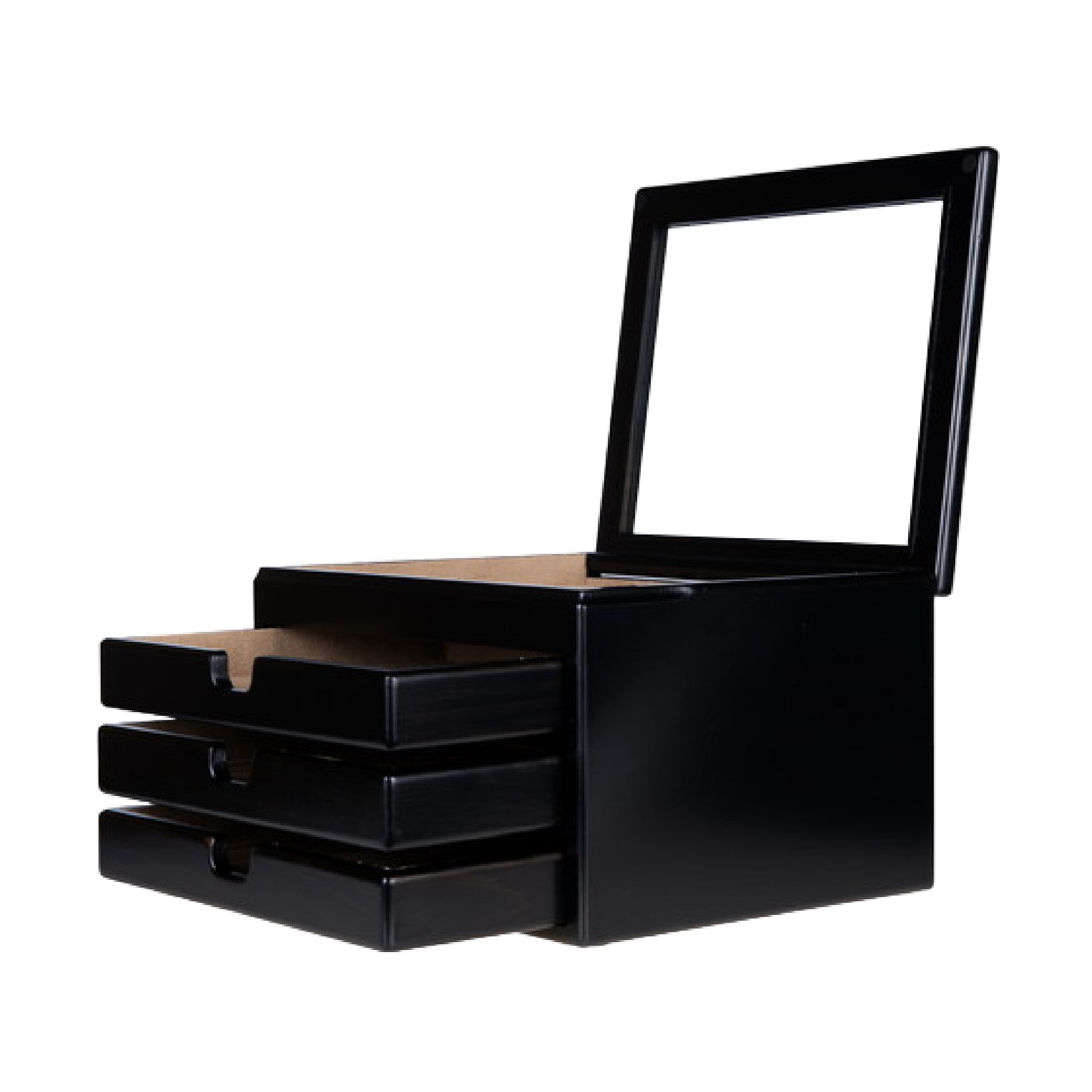 Wooden 40 Fountain Pen Box Black