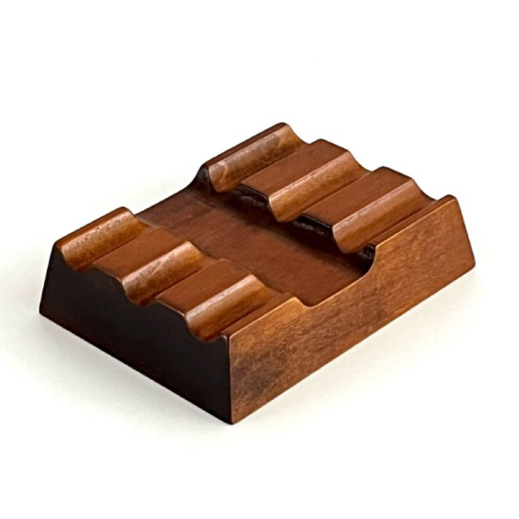 Wooden 3 Pen Rest Brown
