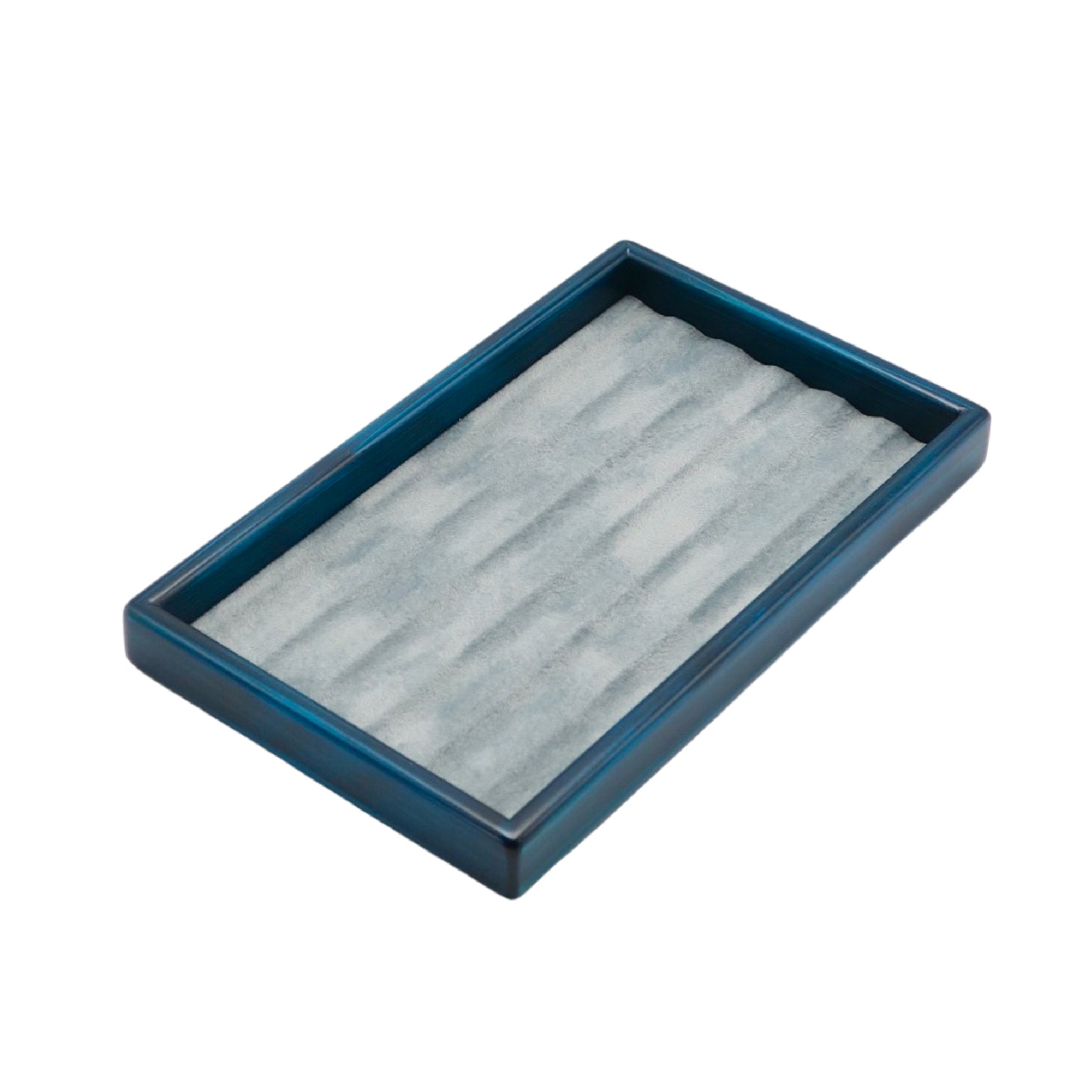 Wooden Small Pen Tray Blue