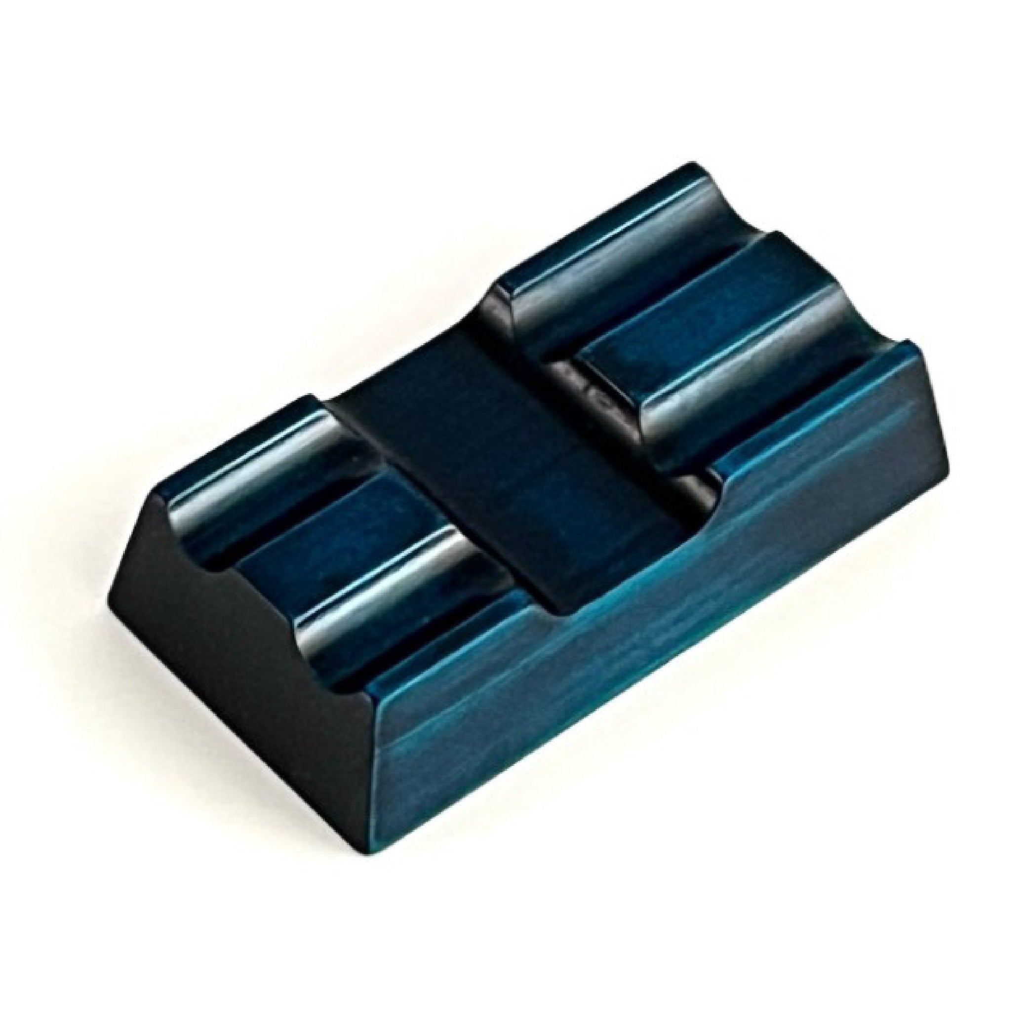 Wooden 2 Pen Rest Blue