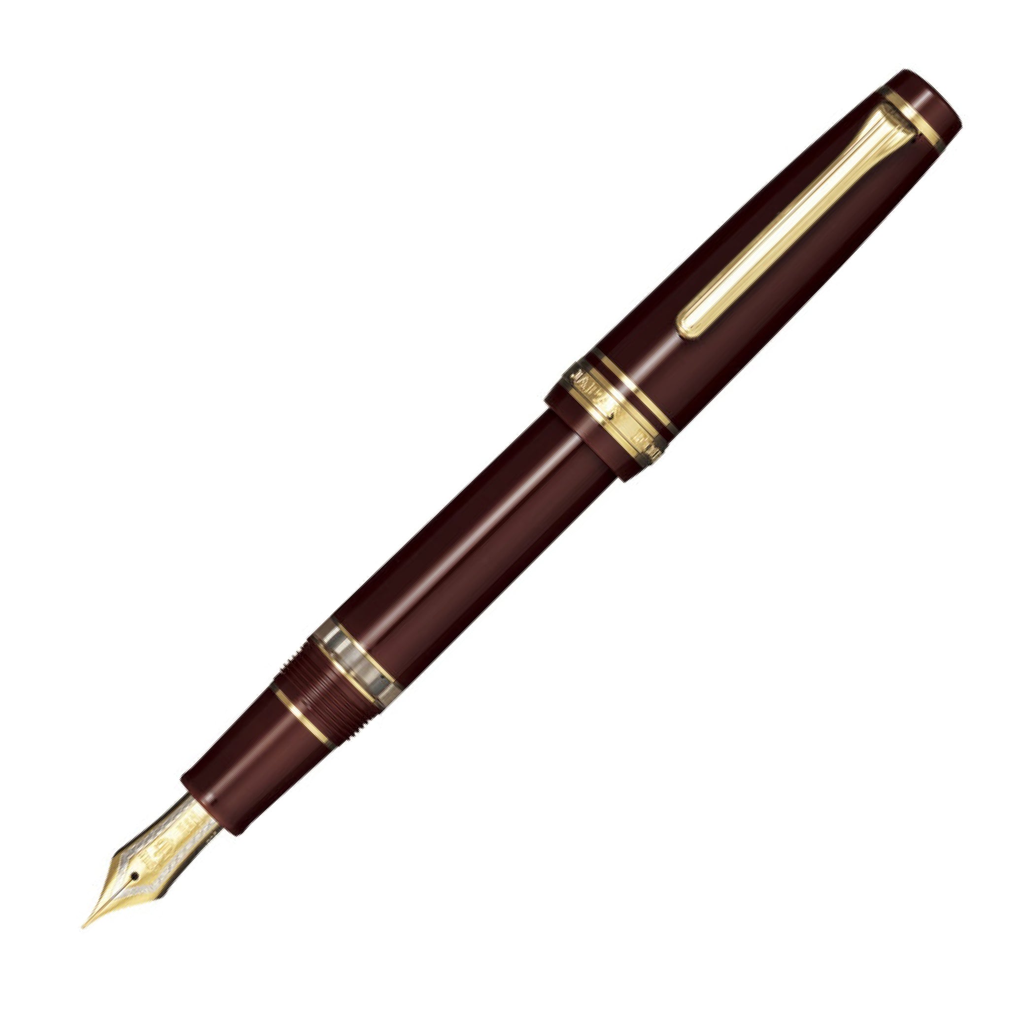 Professionalgear 'Realo' Gold Trim Maroon Fountain Pen