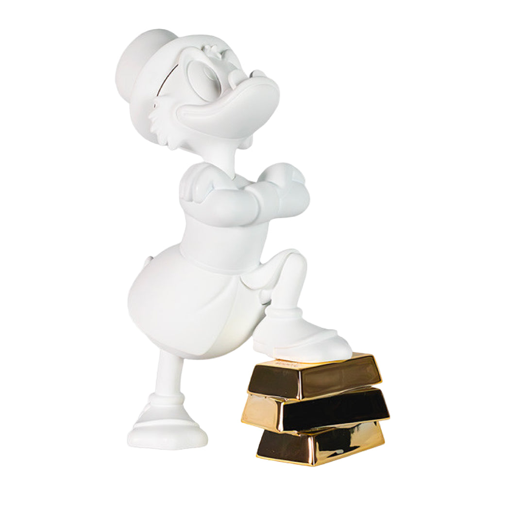 Uncle Scrooge Ingots Matte White and Chromed Gold - 30CM