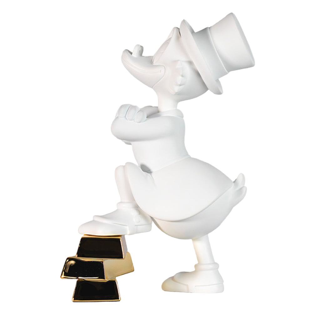 Uncle Scrooge Ingots Matte White and Chromed Gold - 30CM