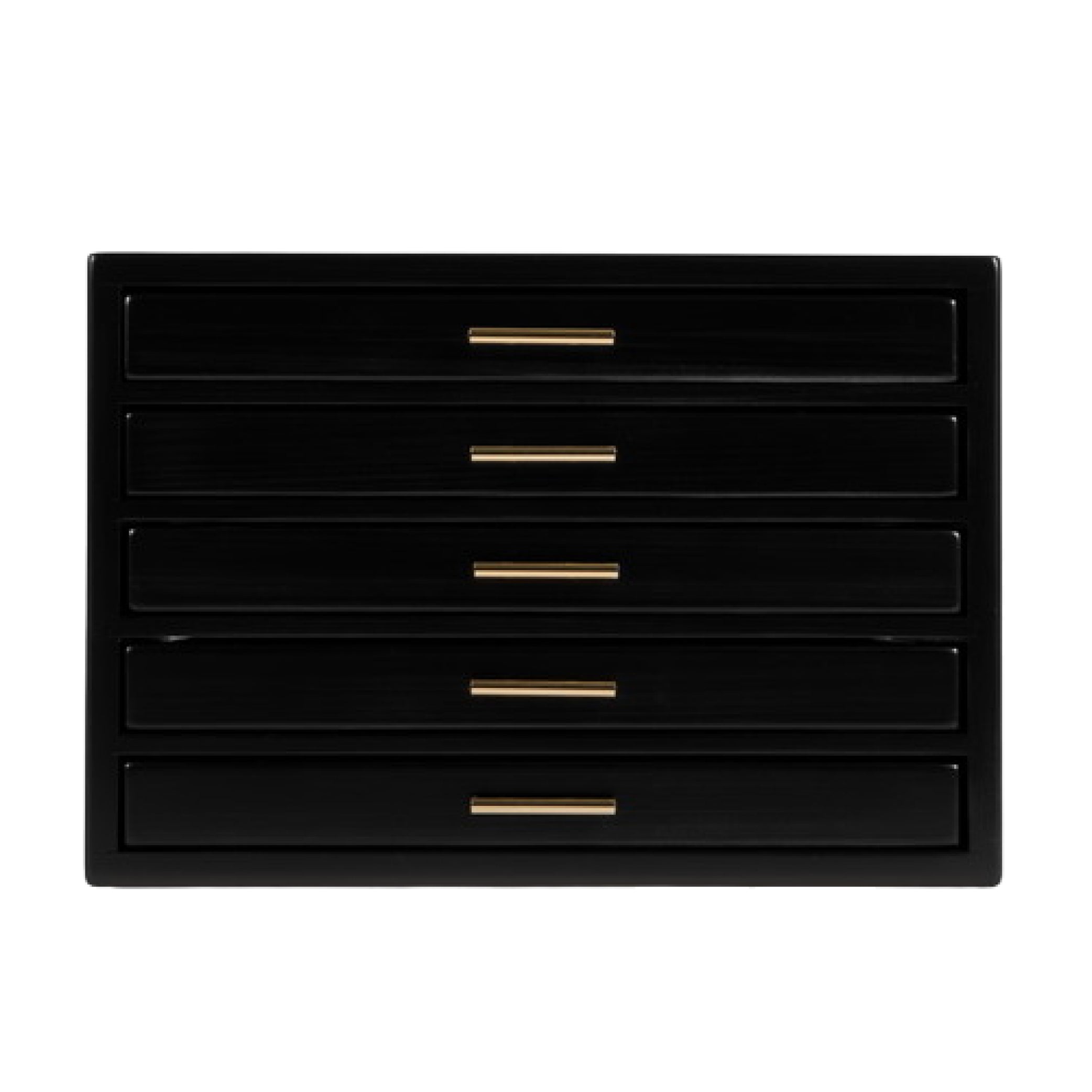 Wooden 60 Fountain Pen Lidless Box Black