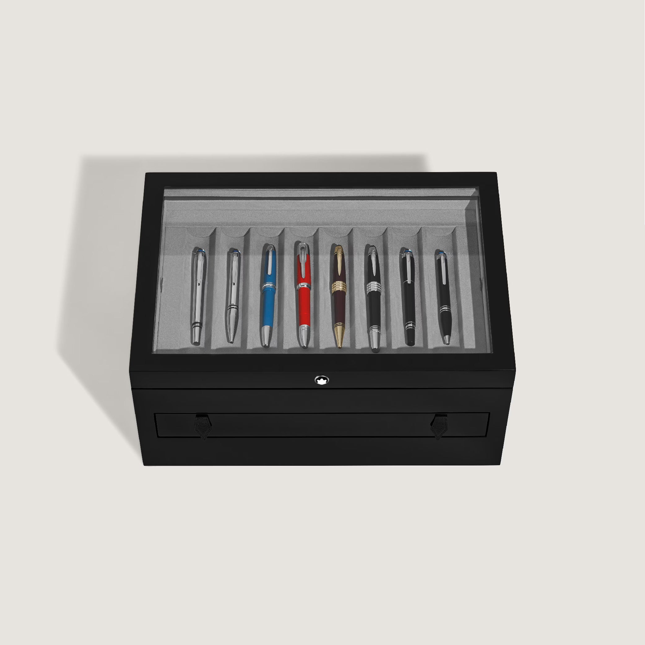 Large collector Box in wood and lacquer for 24 writing instruments