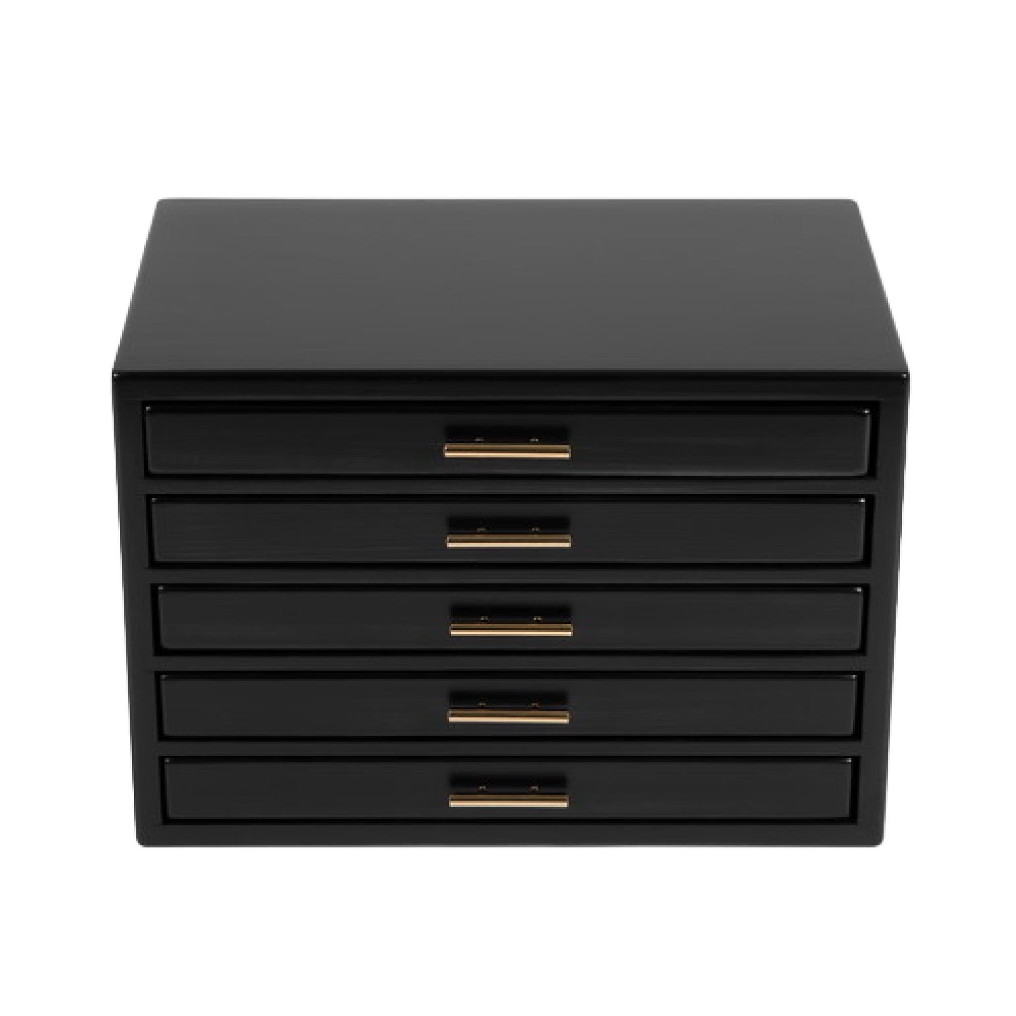 Wooden 60 Fountain Pen Lidless Box Black