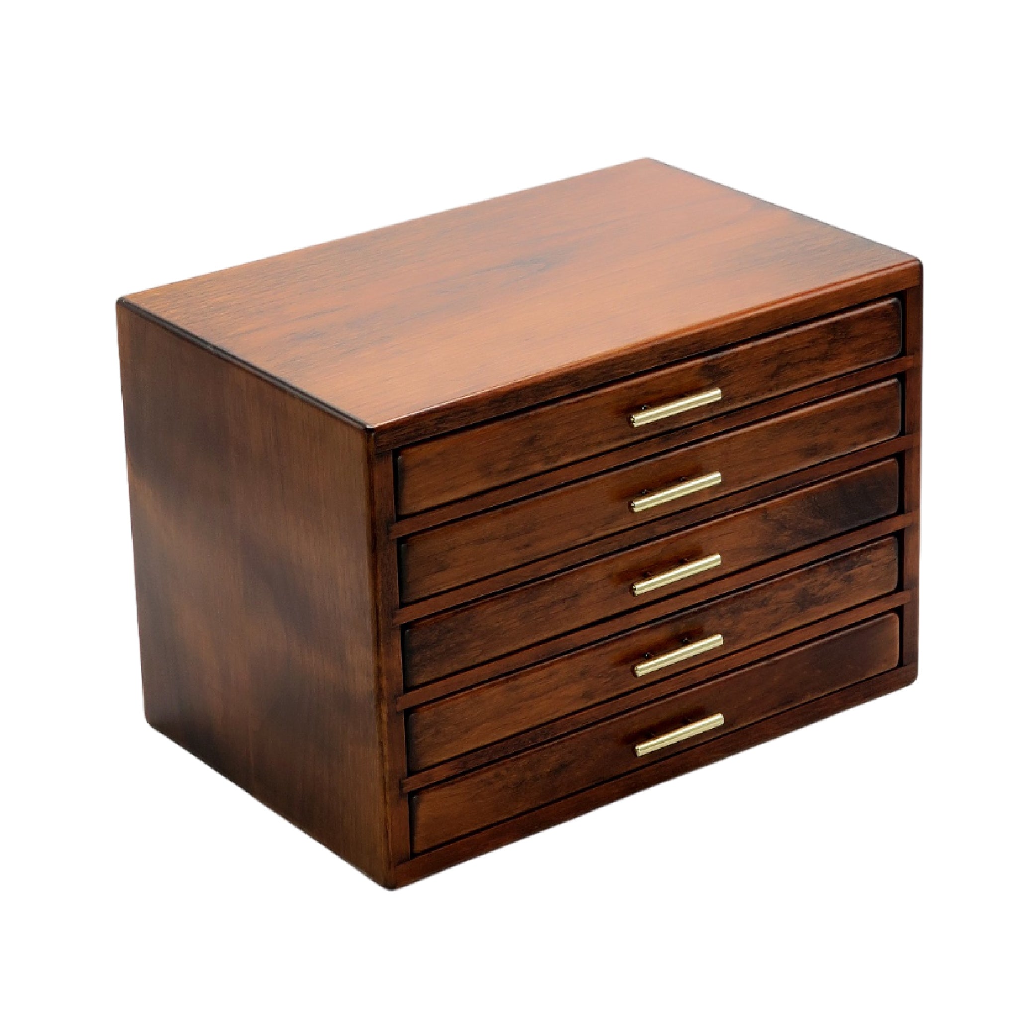 Wooden 60 Fountain Pen Lidless Box Brown