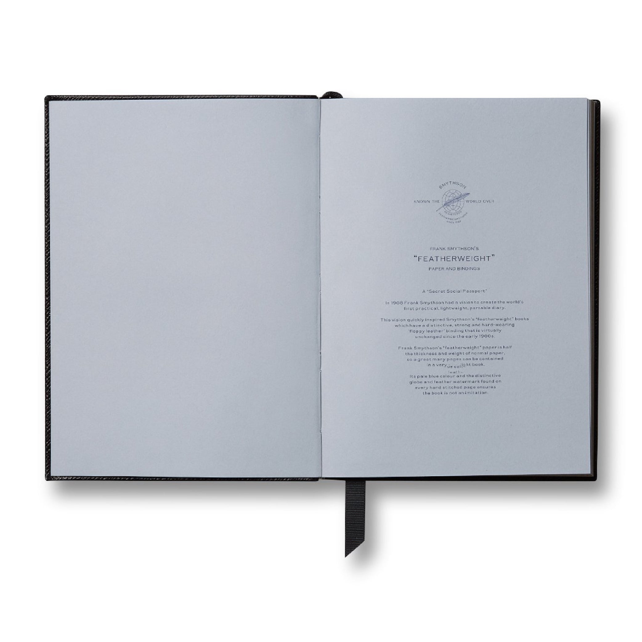 Plain Paged Soho Notebook in Black Panama