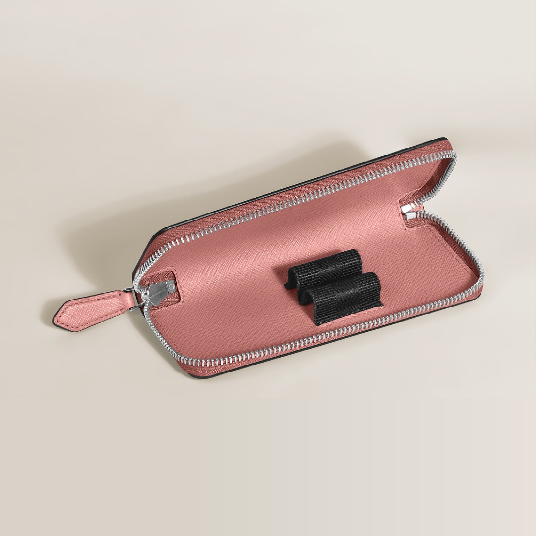 Sartorial 2 Pen Pouch Zip Blush