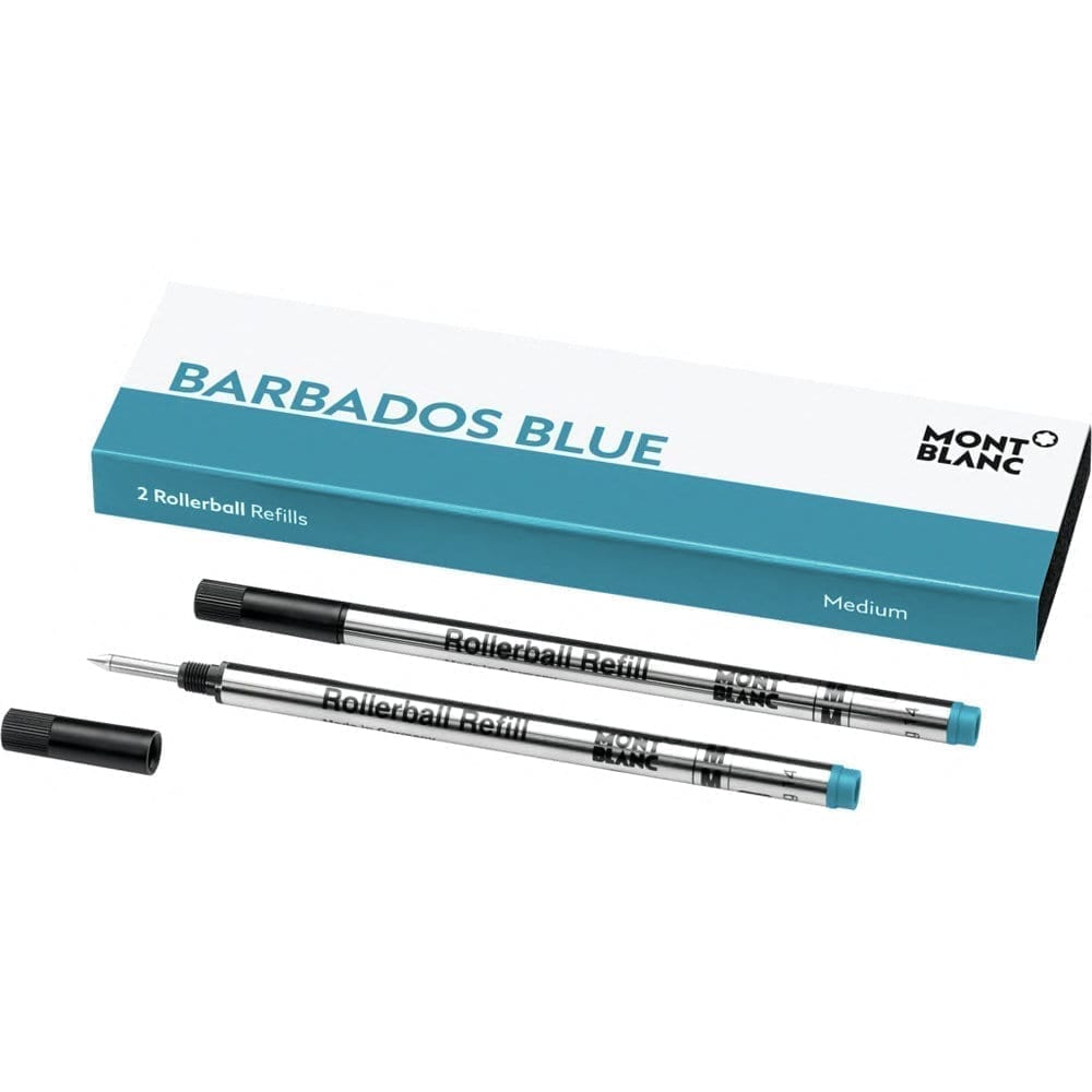 2 Rollerball Refills Barbados Blue