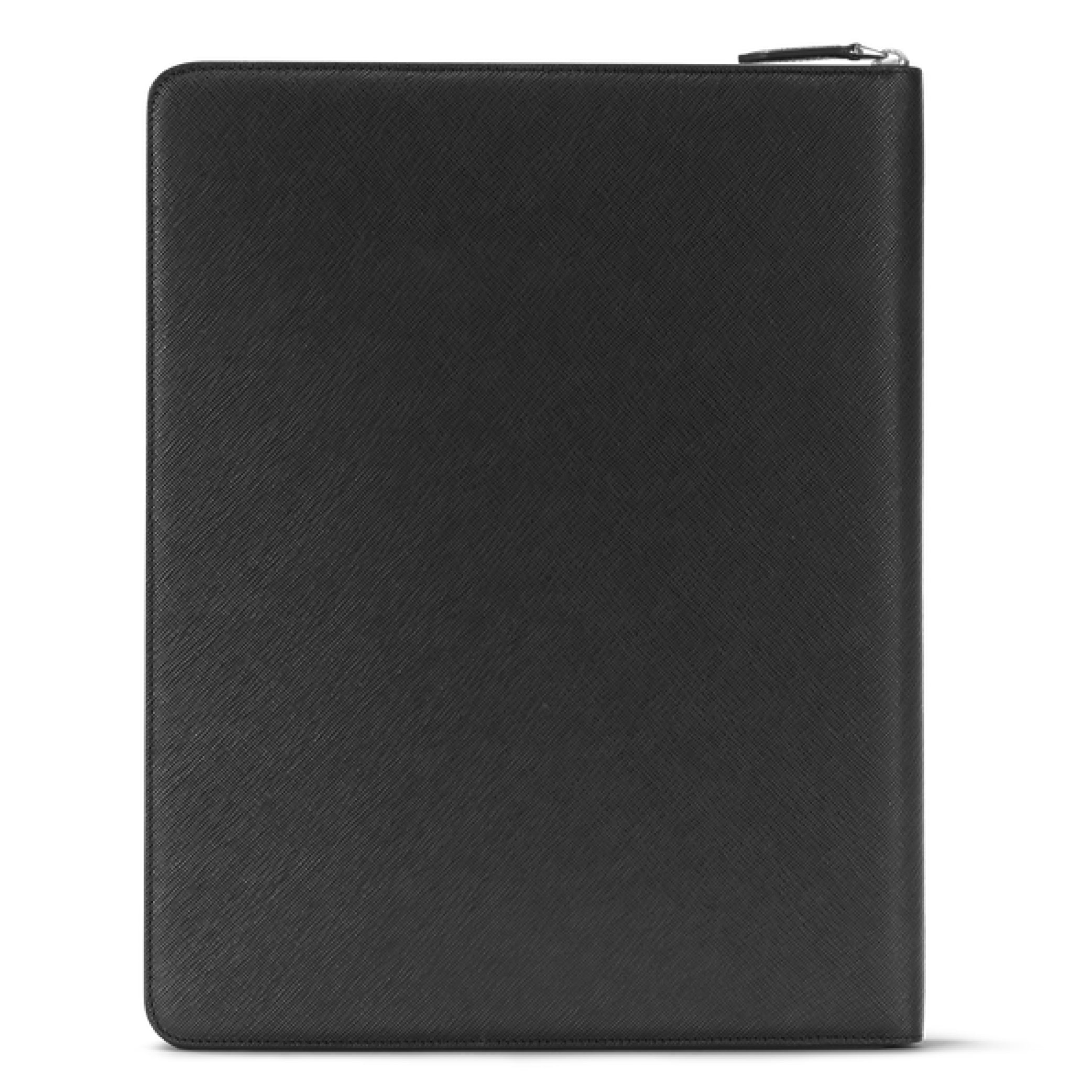 Sartorial Medium Black Notes Holder with Zip