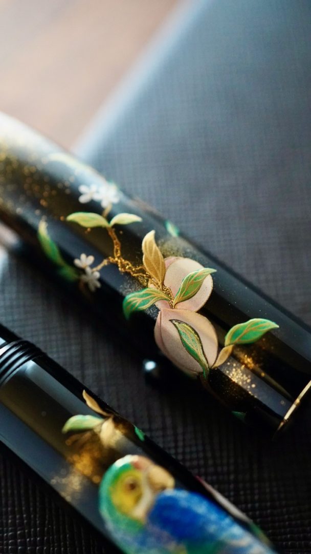Yukari Royale Parrot with Peaches Fountain Pen