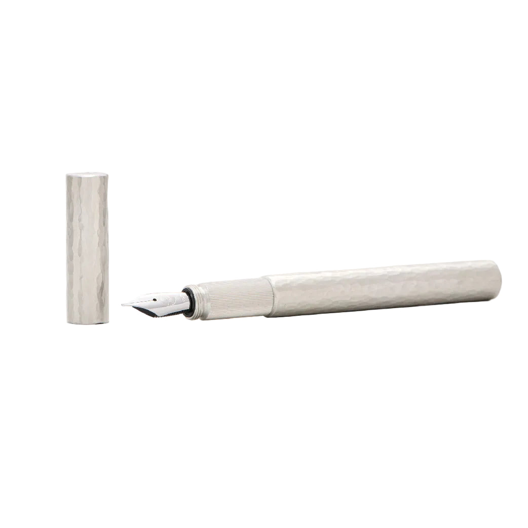 Shortcap Hammered Solid 935 Silver Fountain Pen