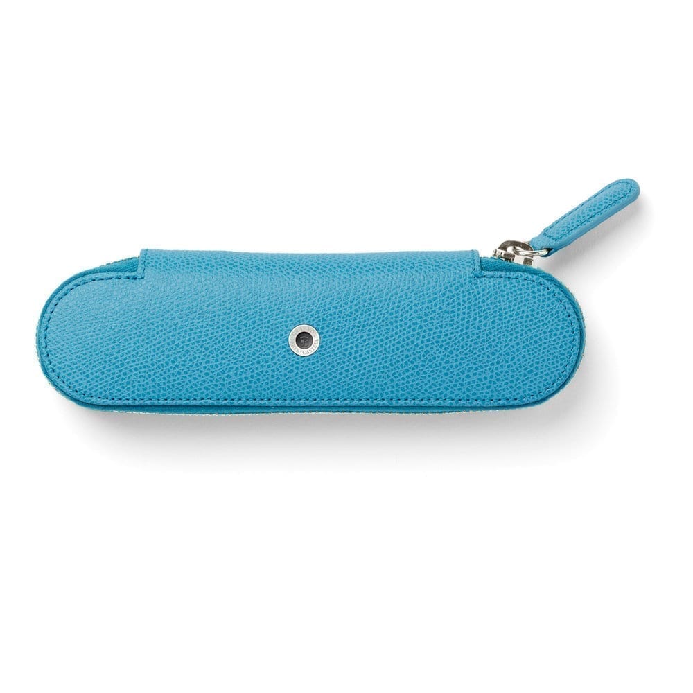 Epsom 2 Pen Case with Zipper Gulf Blue