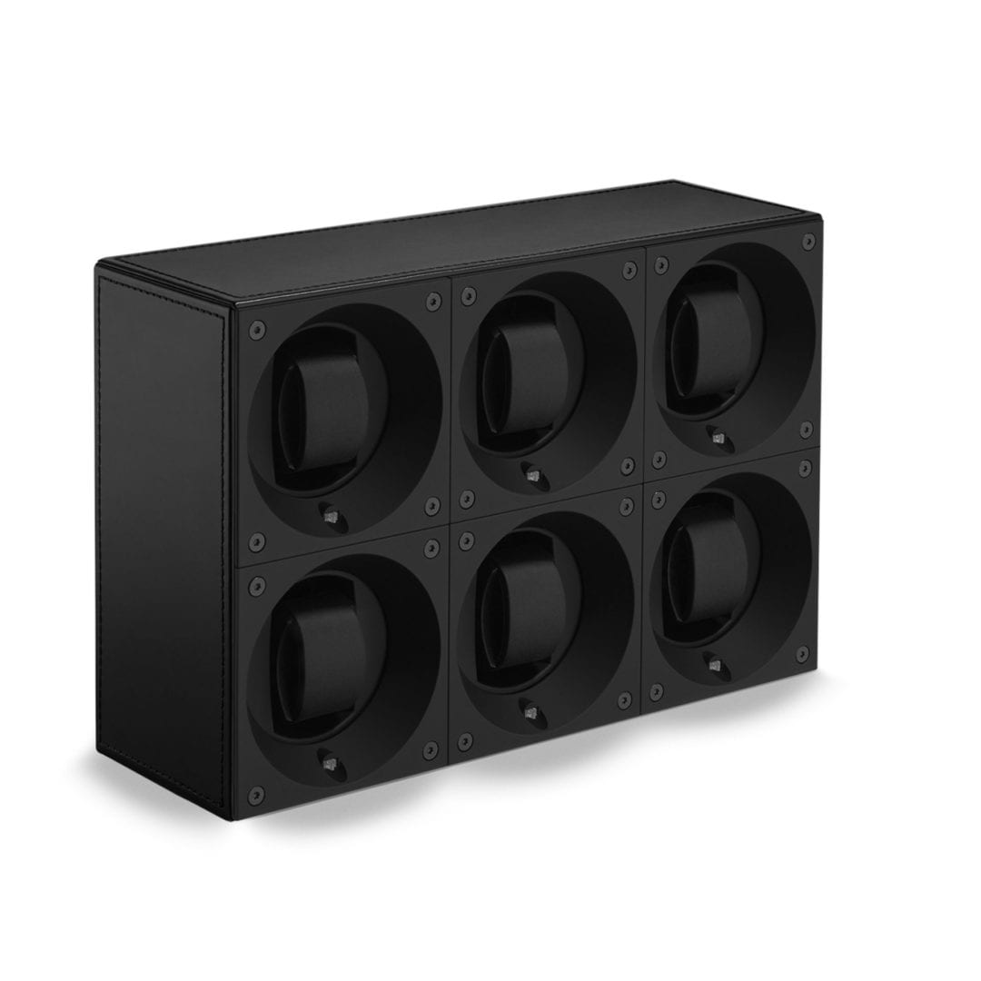 SWISS KUBIK Masterbox Sextuple Black Leather