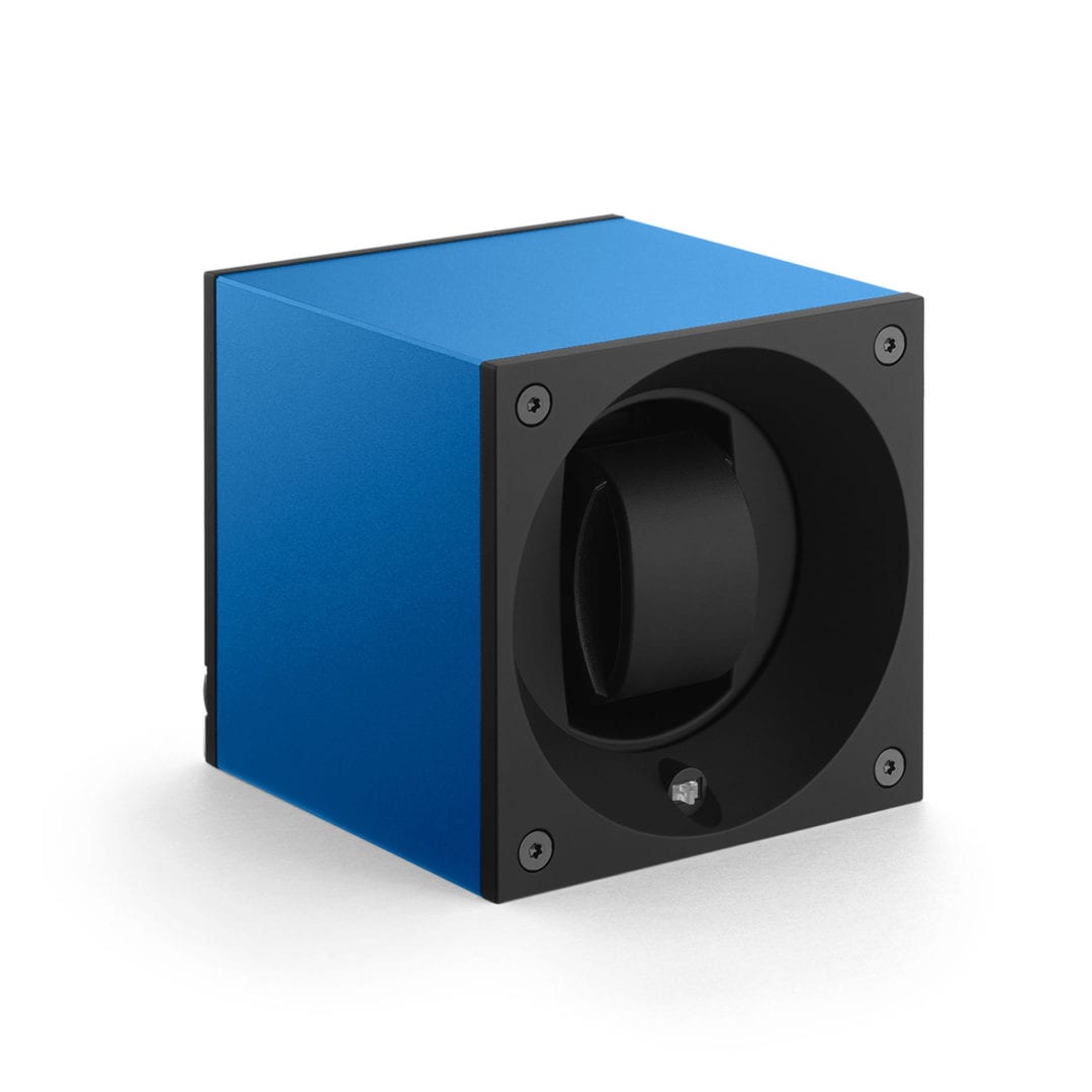 SWISS KUBIK Masterbox Aluminium Sapphire Blue Watch Winder