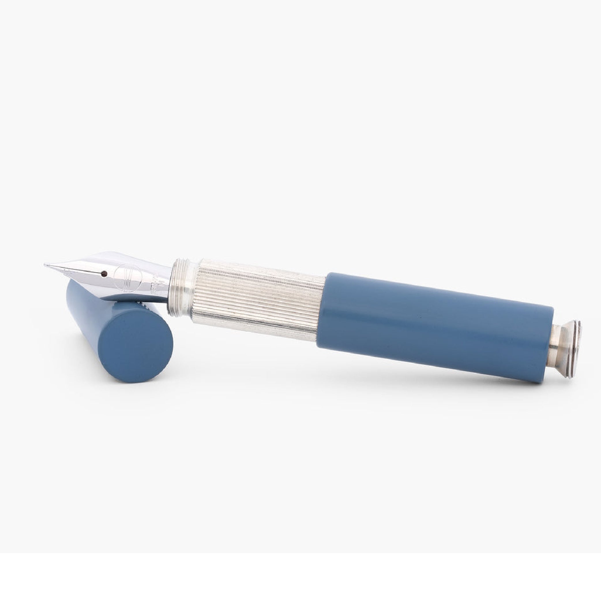 Pocketmaster Silver 935 & Ebonite "Grey Blue" Limited Edition Fountain Pen