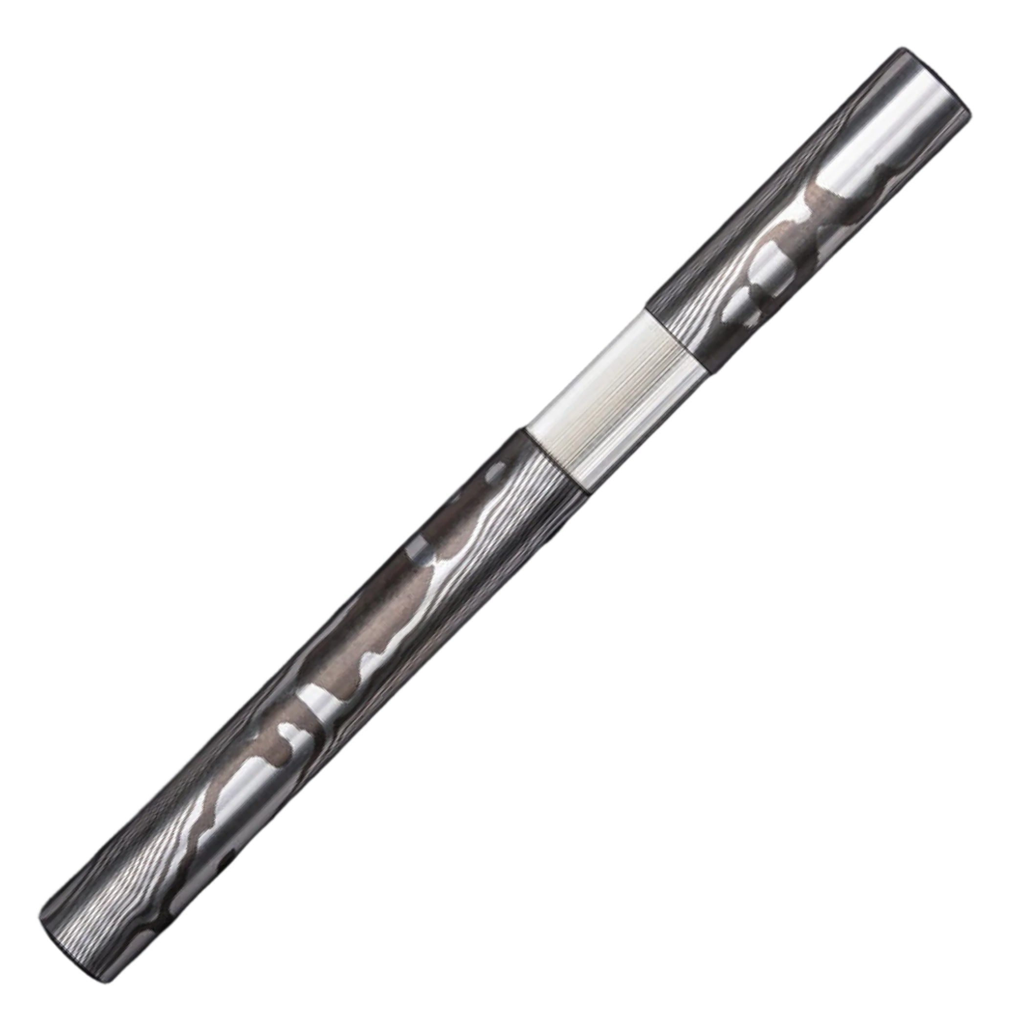 Shortcap Solid Mokume Gane, Fine Silver & Shibuishi Fountain Pen