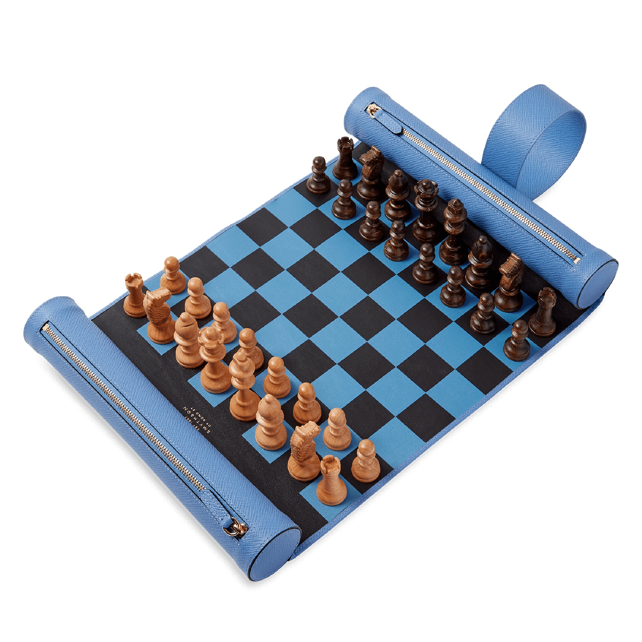 SMYTHSON_Chess Roll in Nile Blue Panama