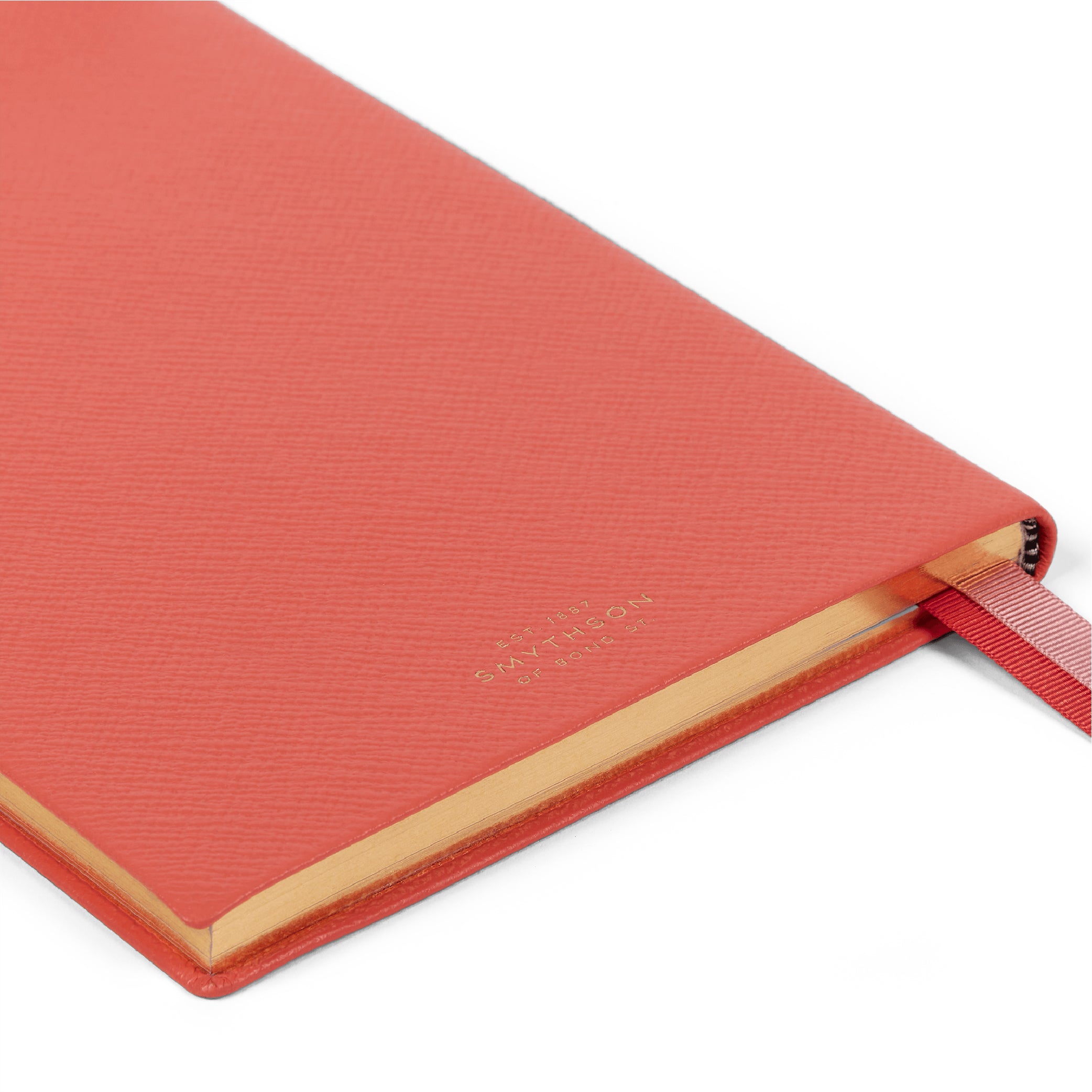 SMYTHSON_Soho Notebook in Liberty Bright Coral Panama_Notebook Detail