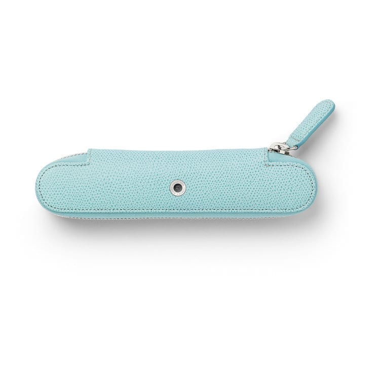 Epsom 1 Pen Case with Zipper Turquoise