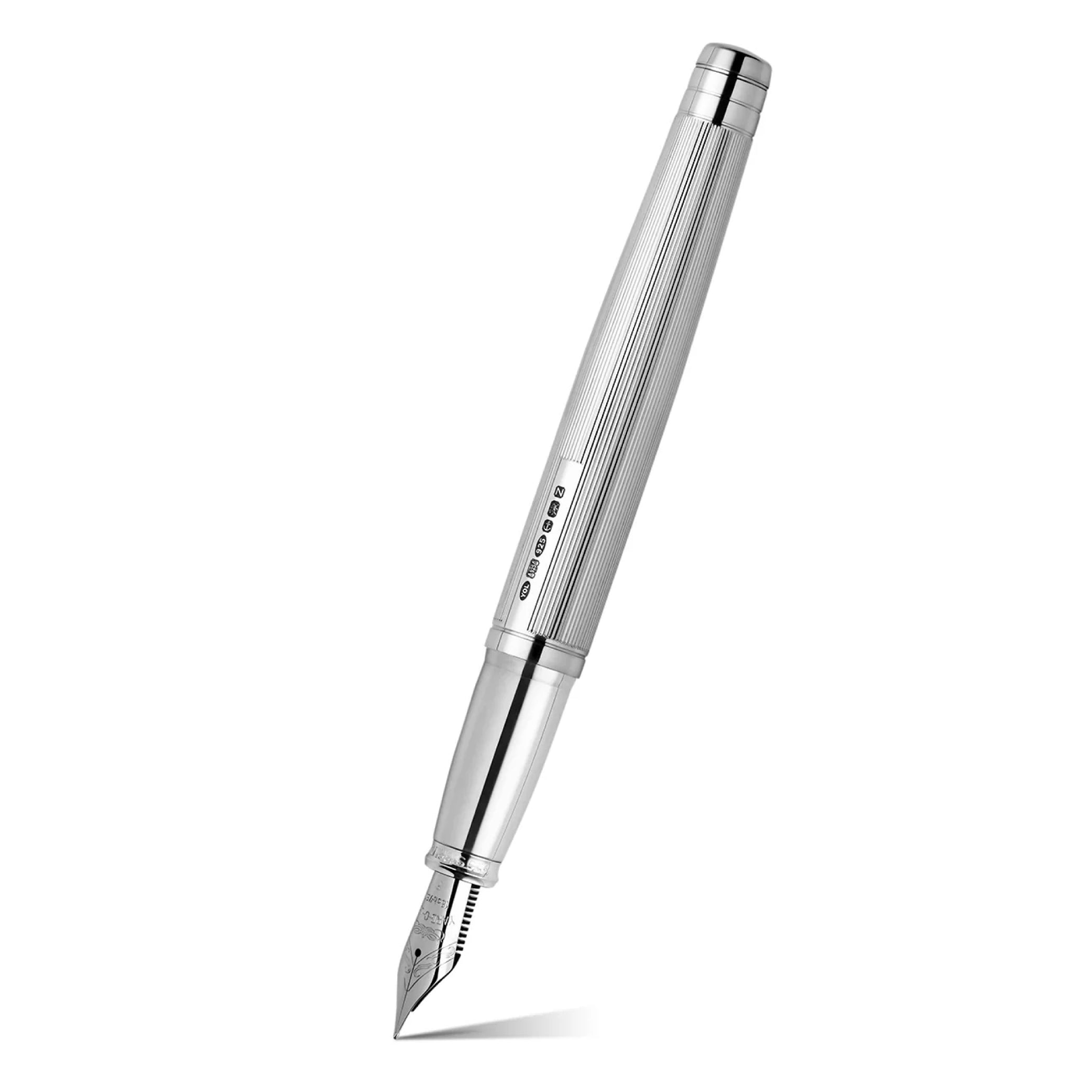 The Pinstripe 72 Sterling Silver Grand Fountain Pen