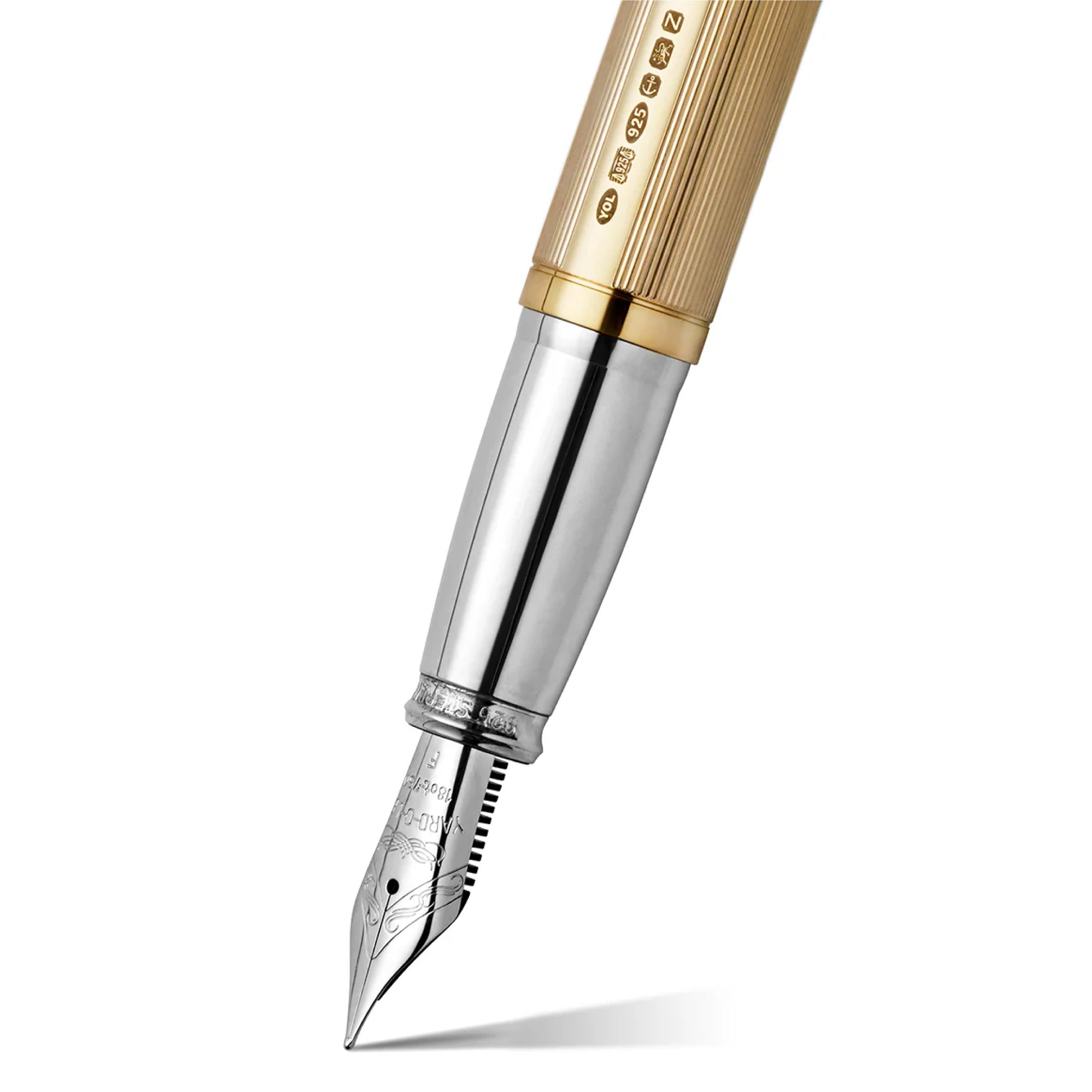 The Pinstripe 72 Gold Vermeil Grand Fountain Pen