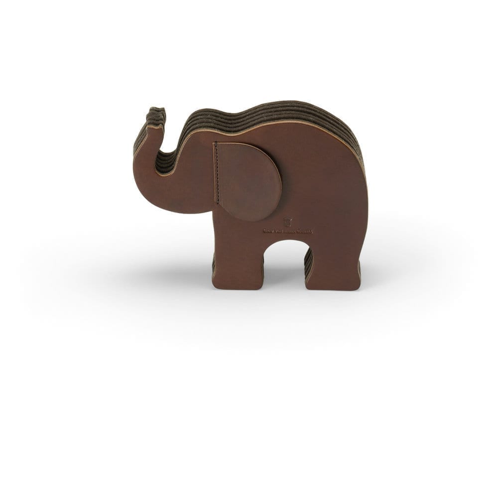 Pen Holder Dark Brown Elephant Medium