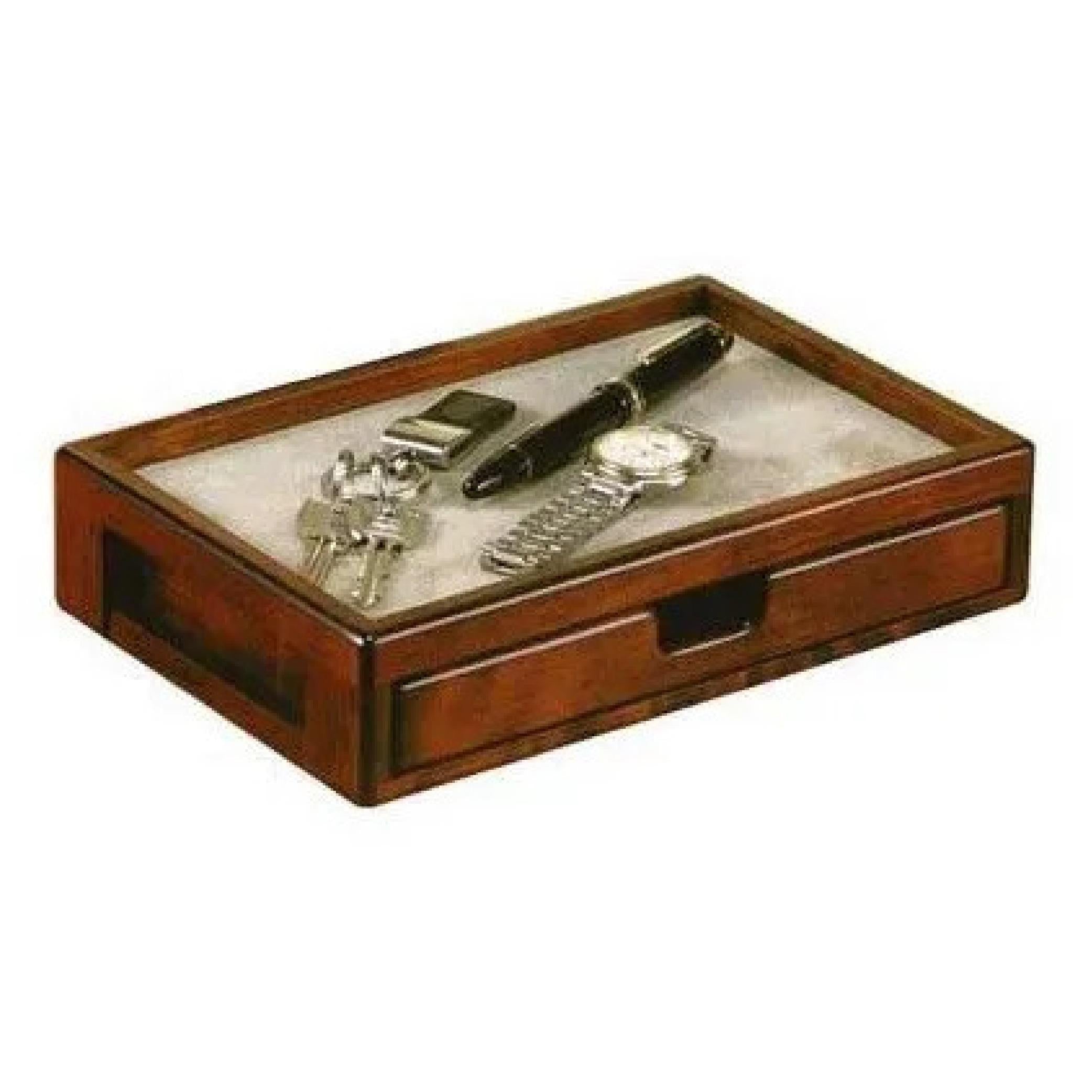 Wooden Stationery Case Brown