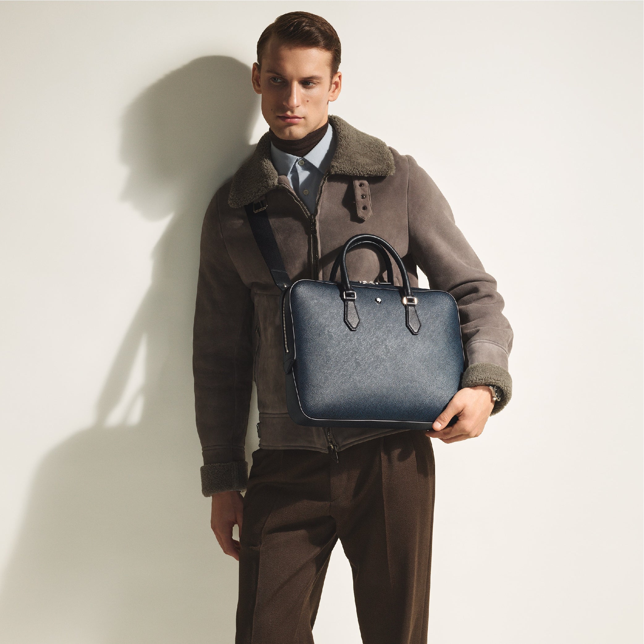 Sartorial Tweed Blue Thin Document Case