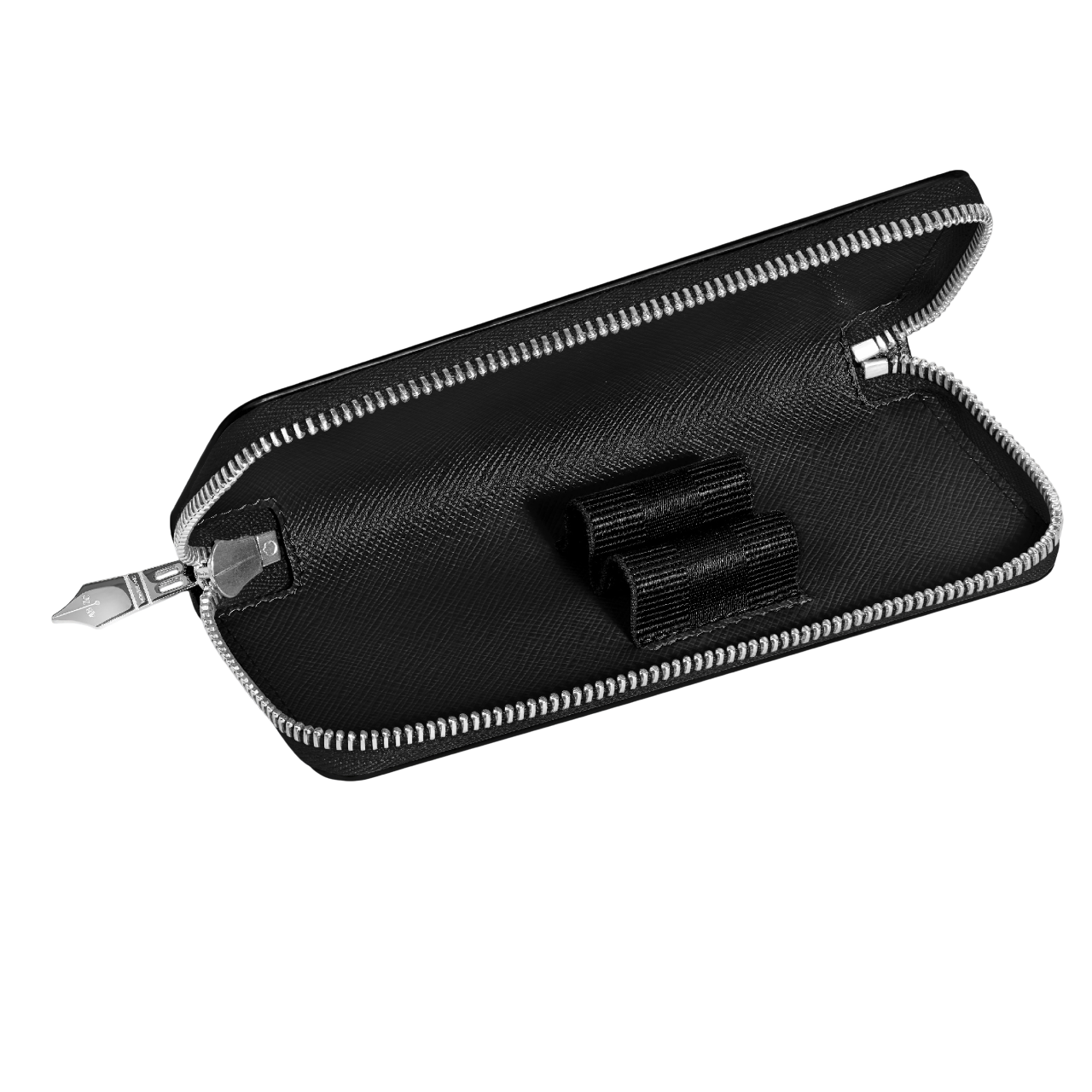 Sartorial 2-Pen Pouch Zip Black