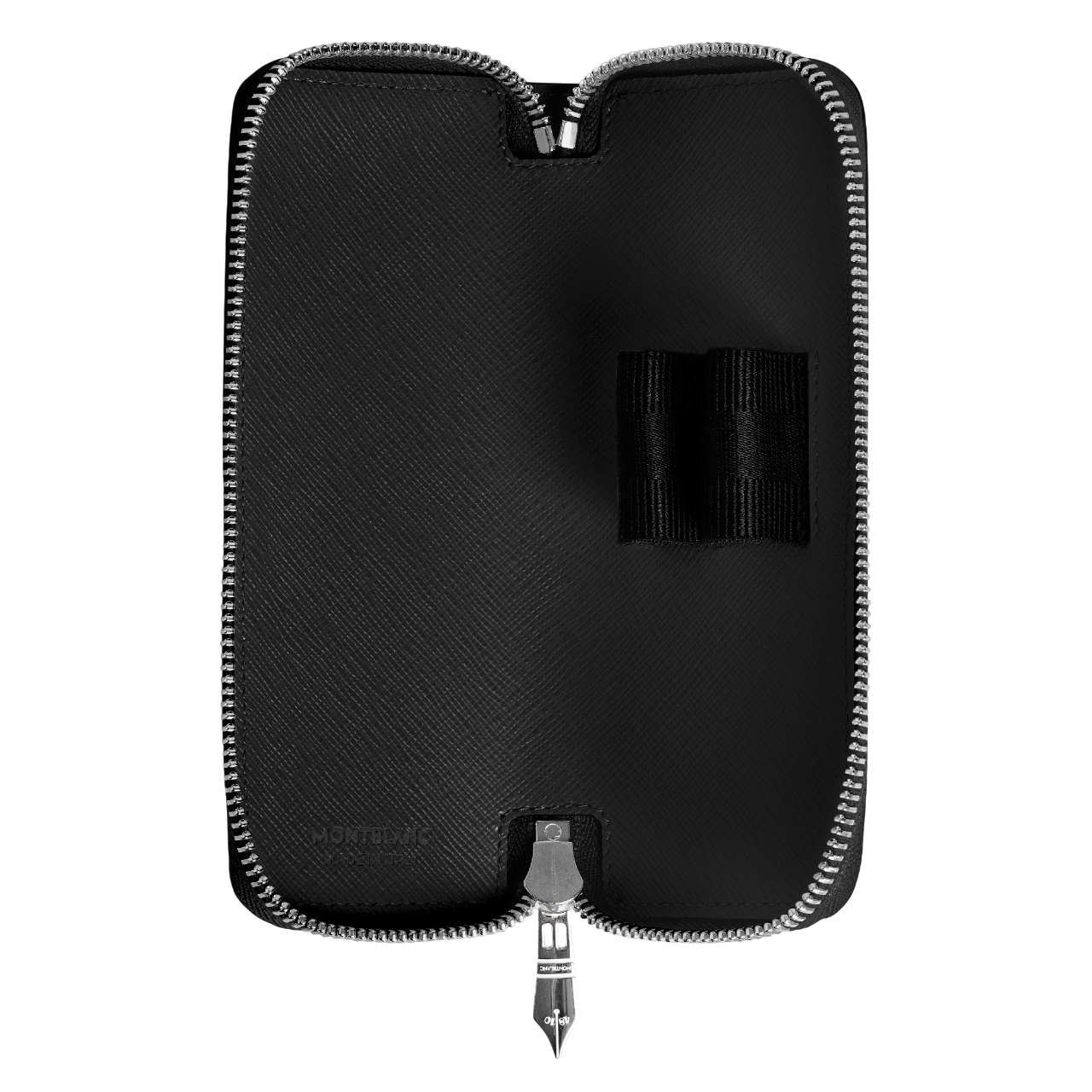 Sartorial 2-Pen Pouch Zip Black