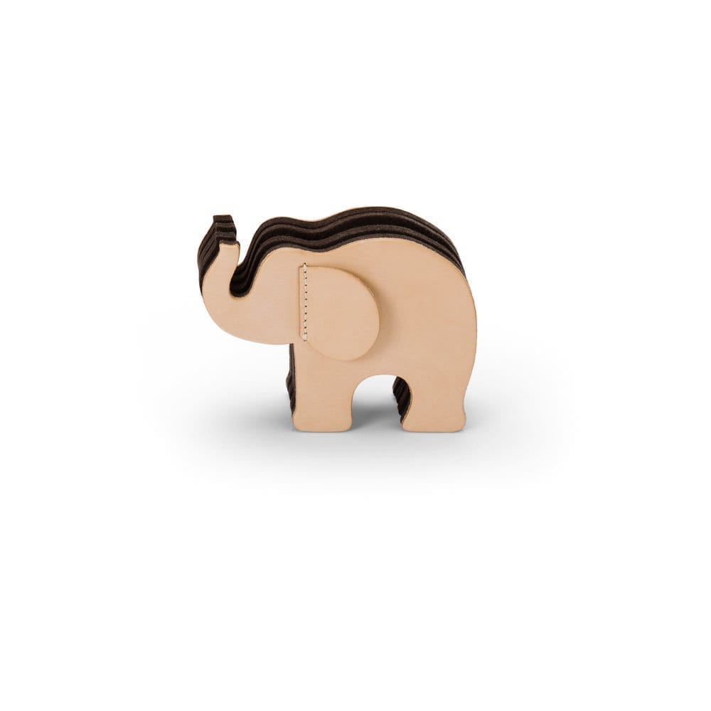 Pen Holder Dark Natural Elephant Small