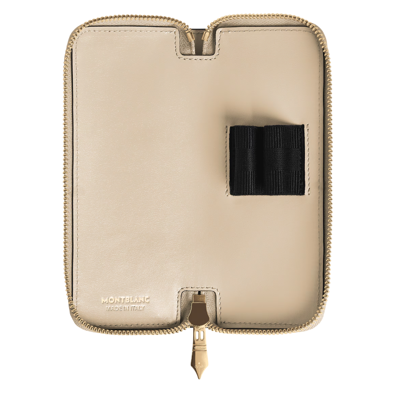 Meisterstück 2 Pen Pouch with Zip Cloudy Beige