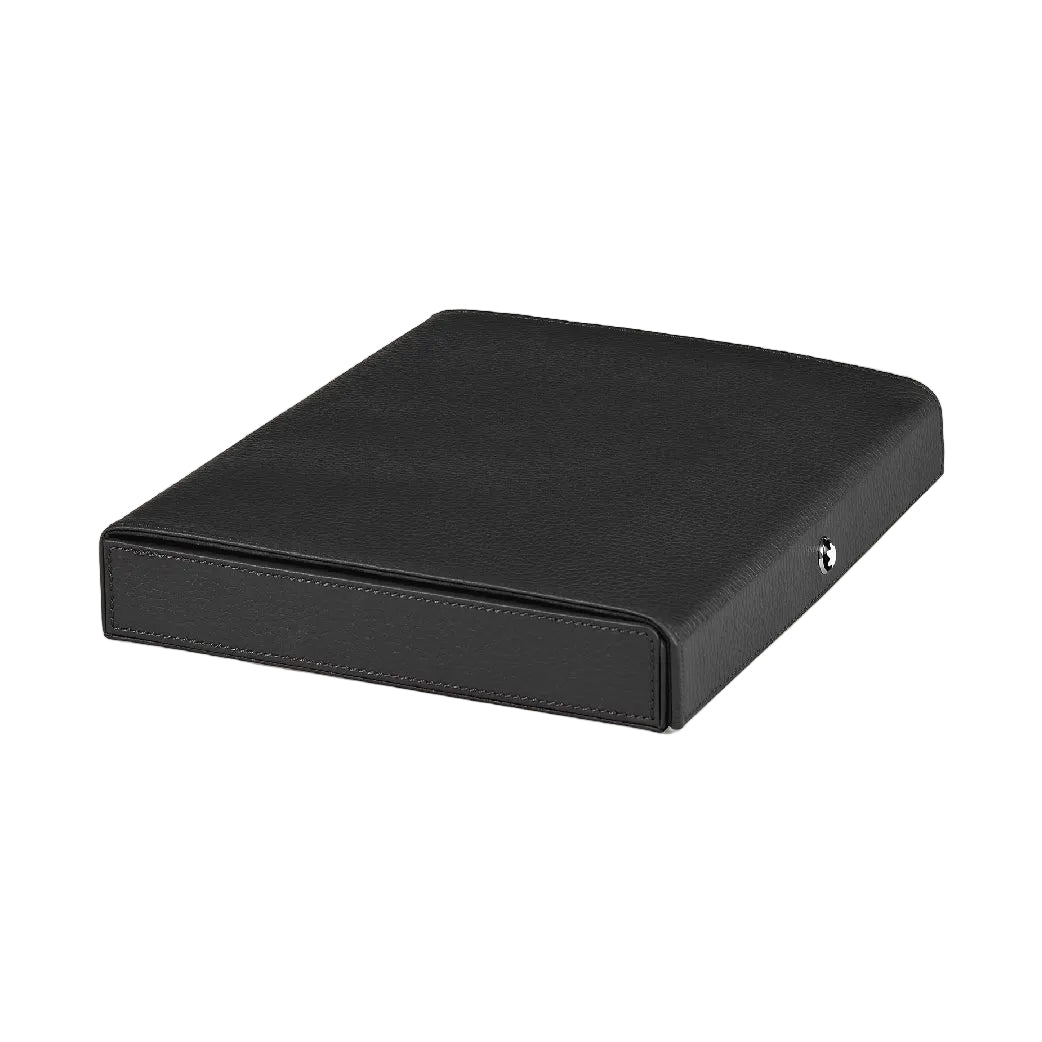 Travel Box for 8 Writing Instruments in Black Grained Leather