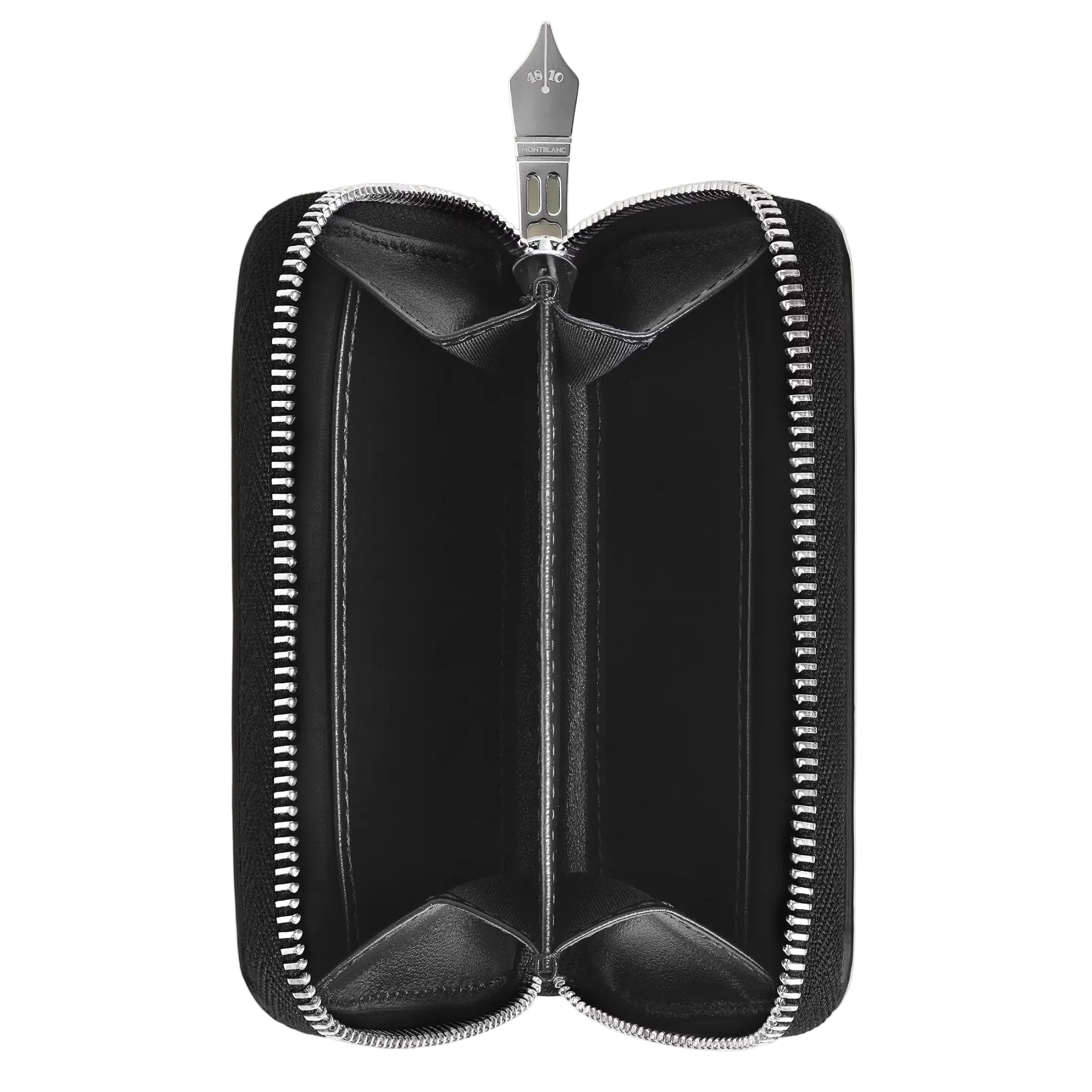 Meisterstück Black Mini Wallet 2cc with Zip and Pen Loop