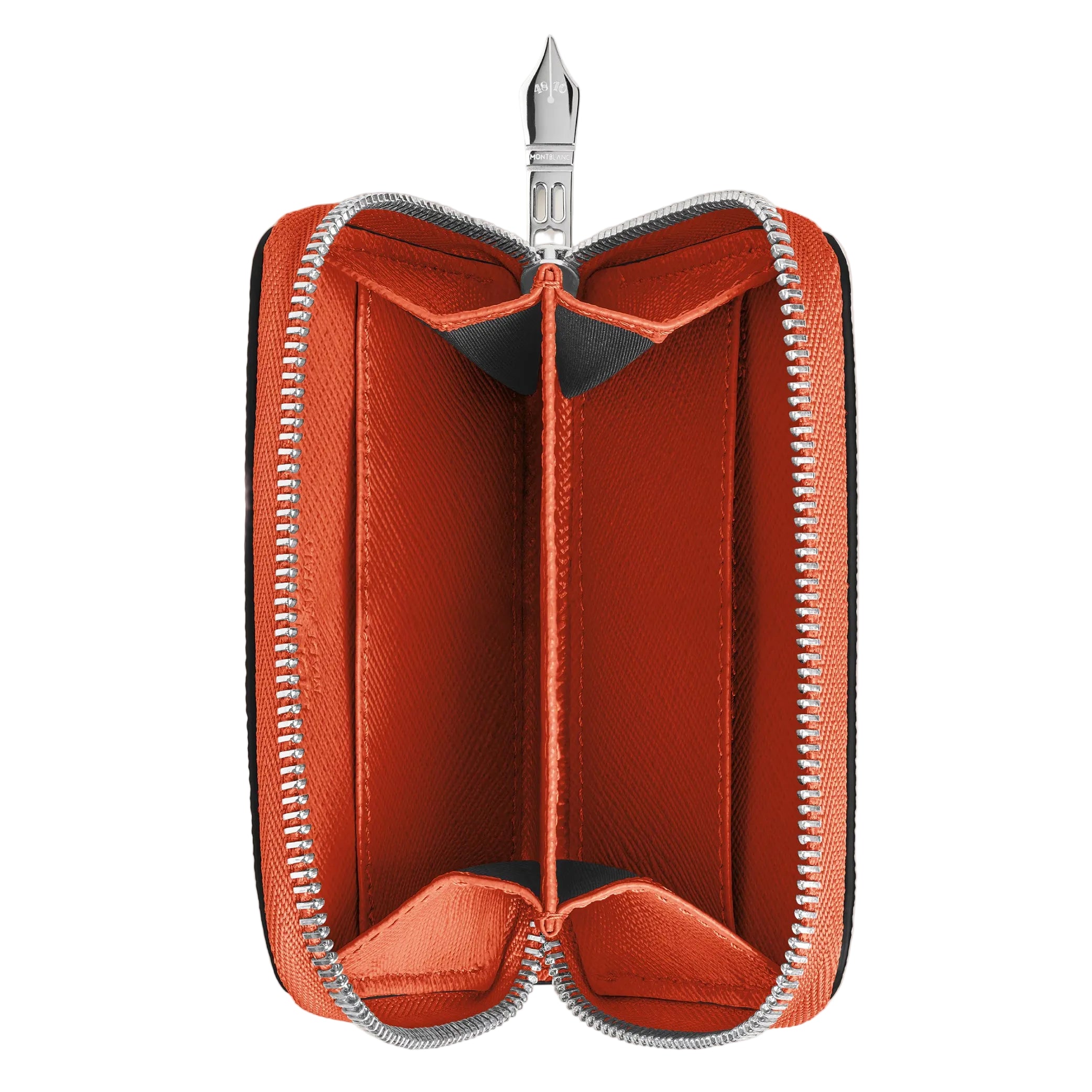 Sartorial Tangerine Mini Wallet with Zip 2cc