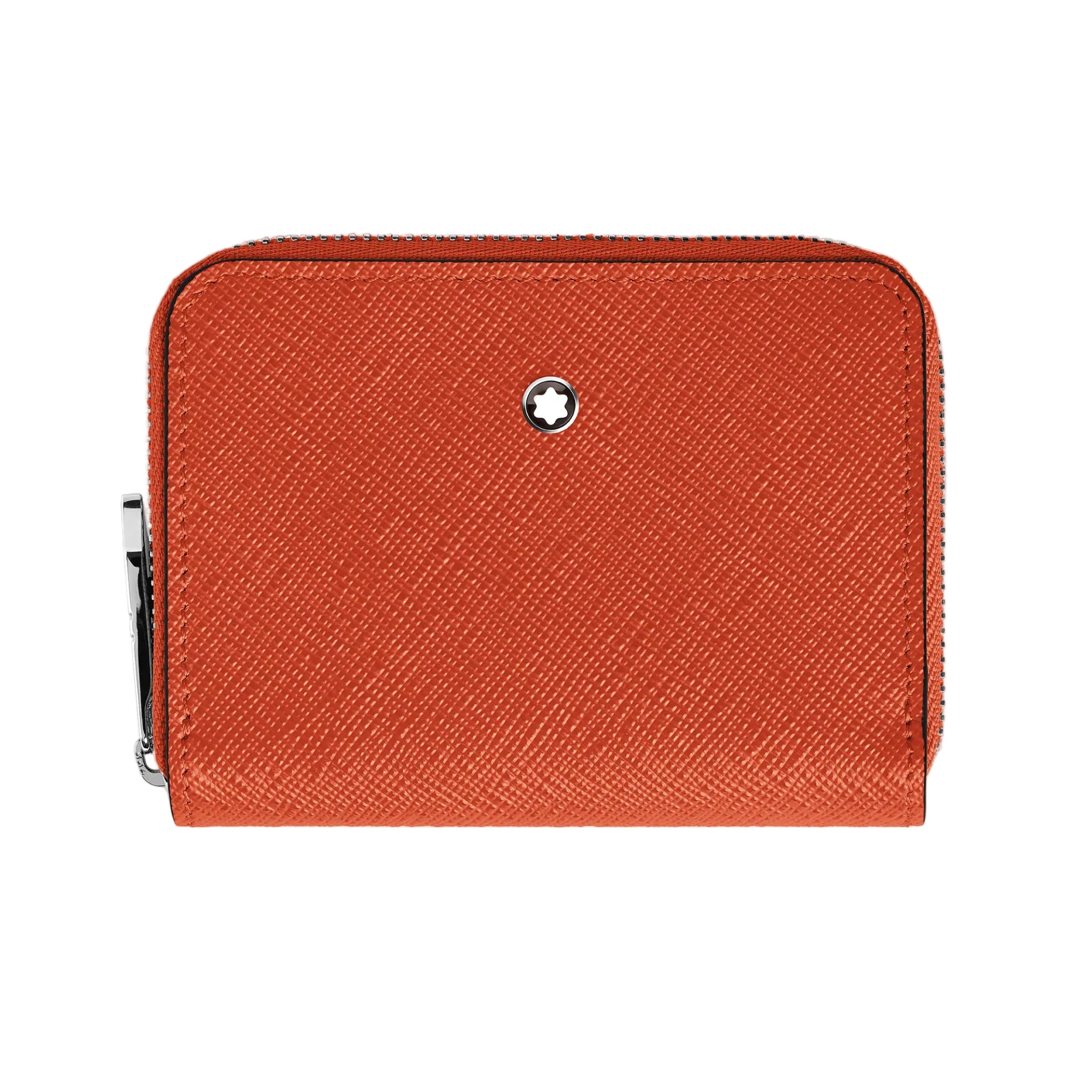 Sartorial Tangerine Mini Wallet with Zip 2cc