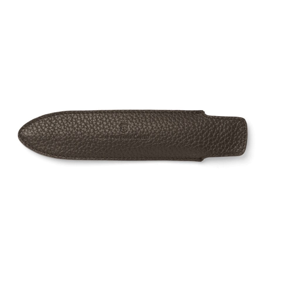 Sleeve for 1 pen Cashmere, short, dark brown