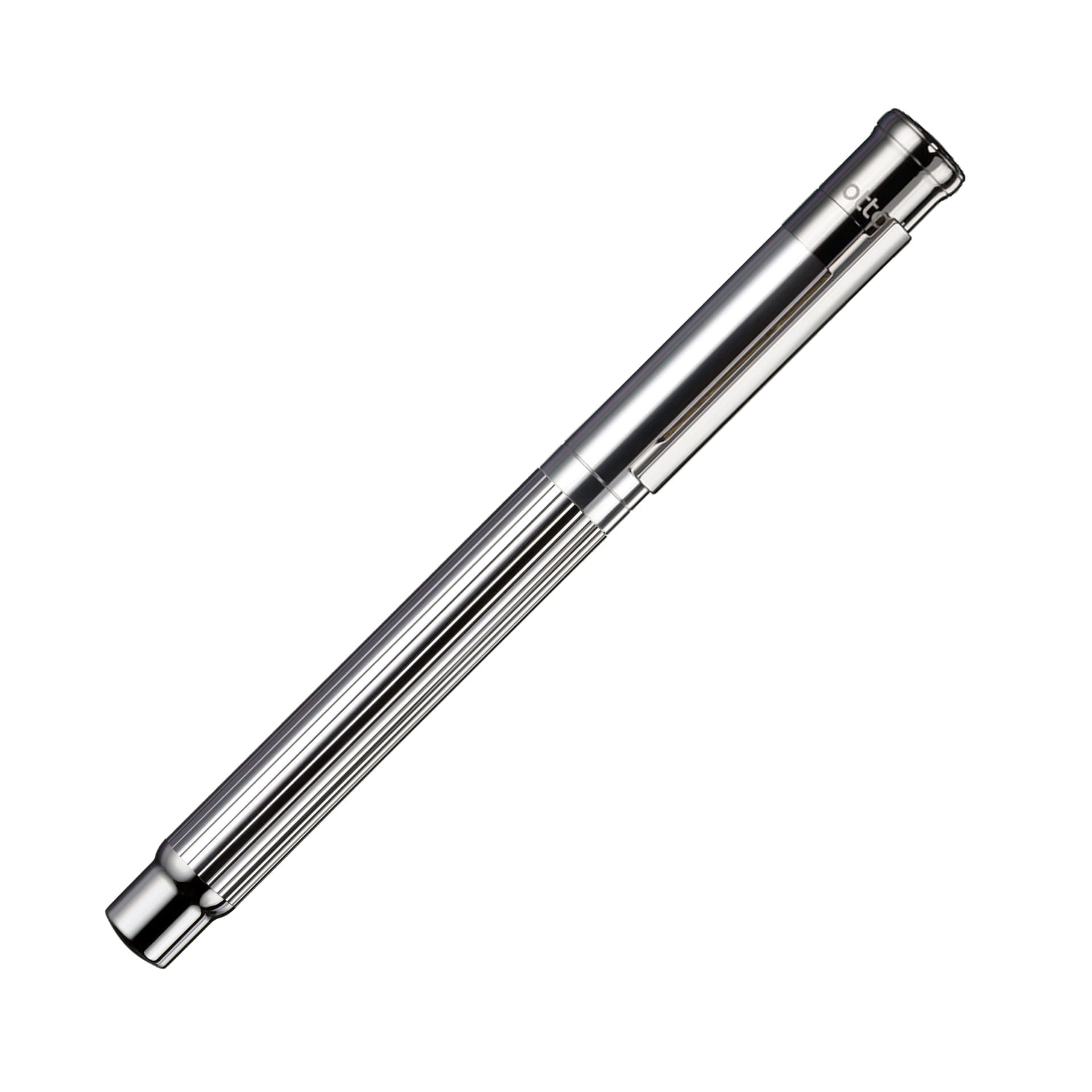 design04 Striped Guilloché Sterling Silver Fountain Pen