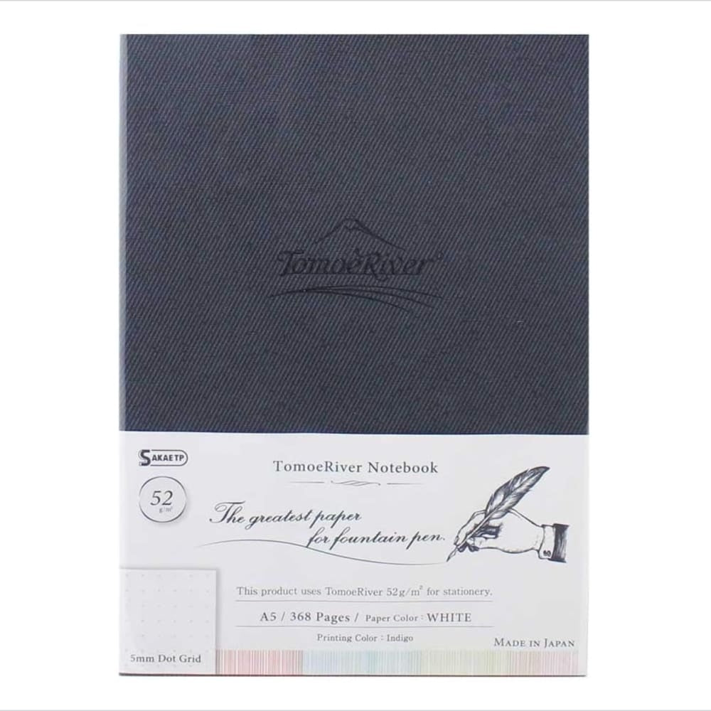 Hardcover A5 Grid White Notebook
