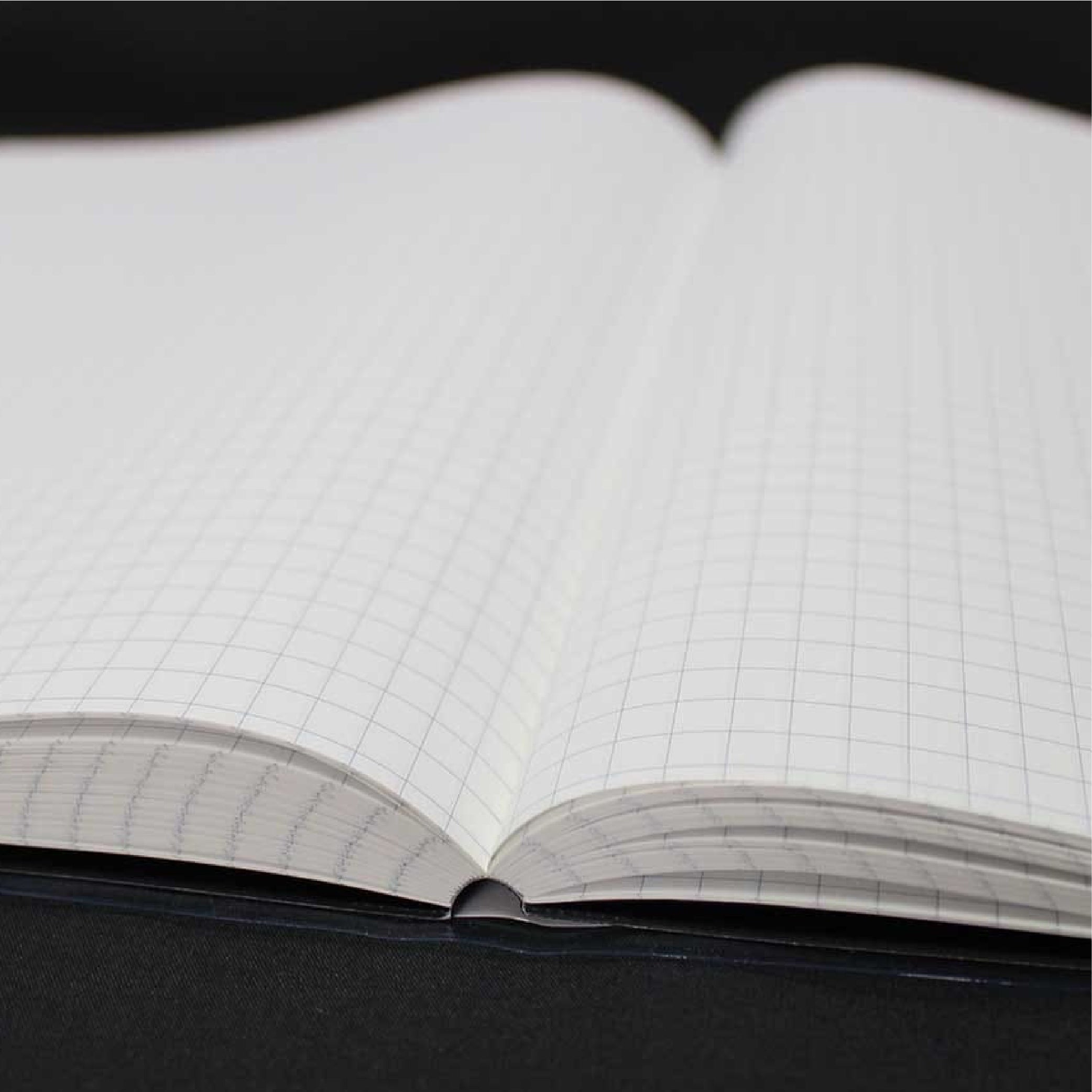 Hardcover A5 Grid White Notebook