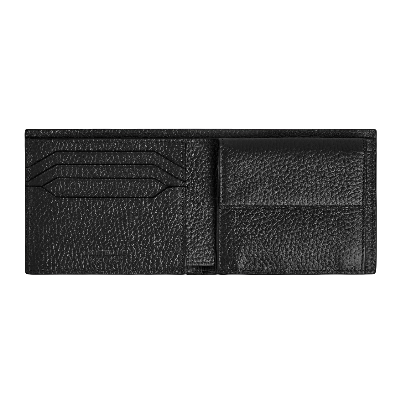 Grain Black Wallet 4cc with Coin Case